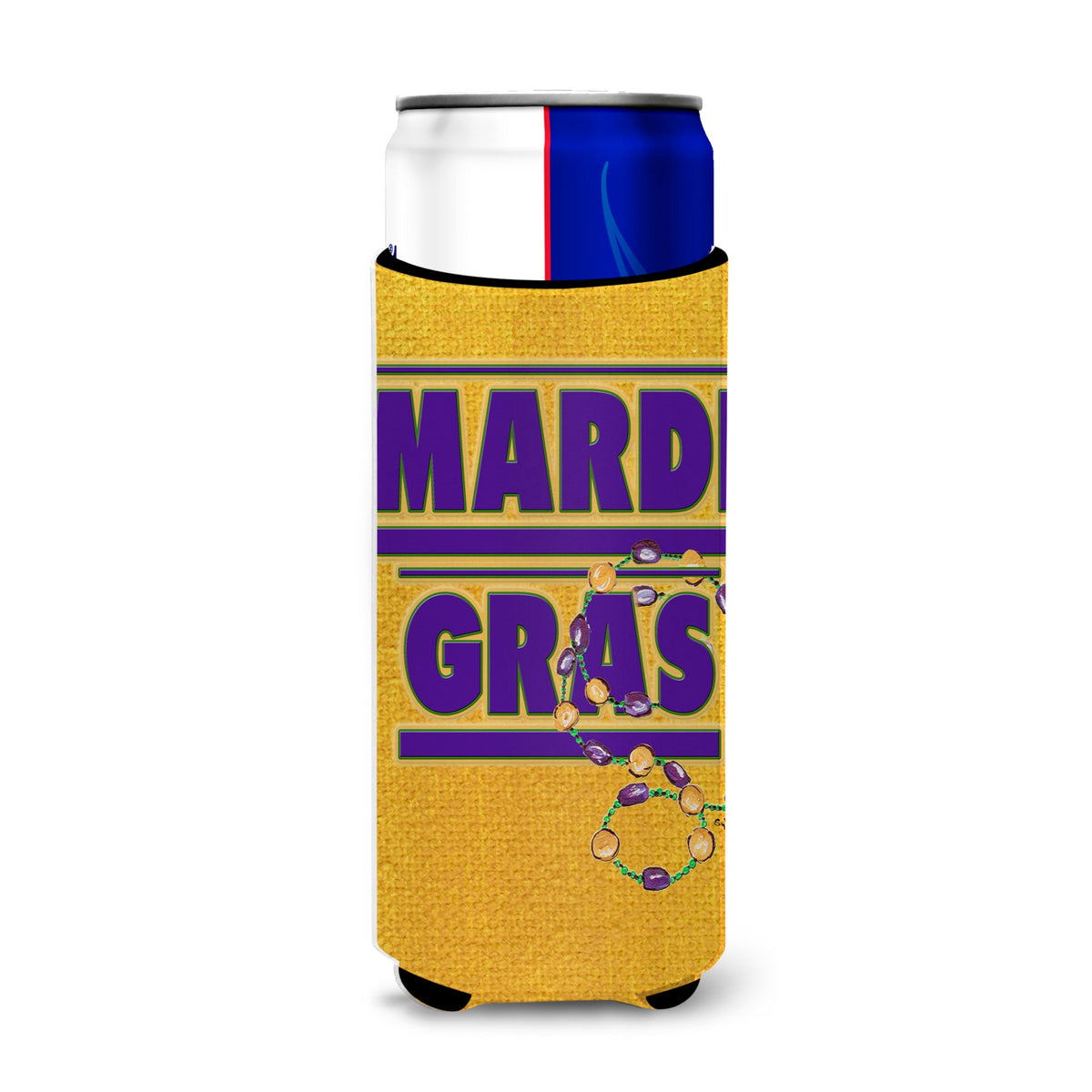 Mardi Gras Ultra Beverage Insulators For Slim Cans 8365Muk