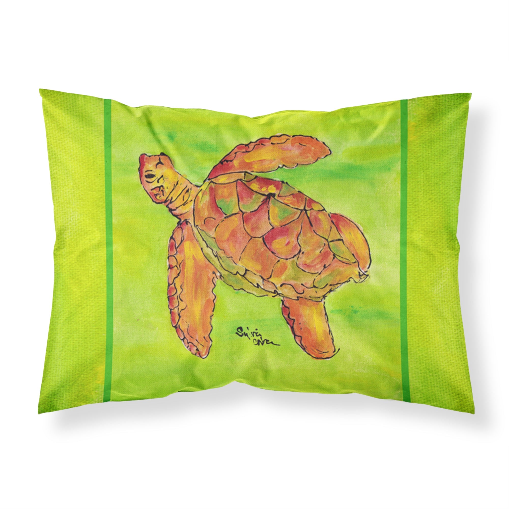 Caroline'S Treasures 8376Pillowcase Turtle Moisture Wicking Fabric Standard Pillowcase, Large, Multicolor
