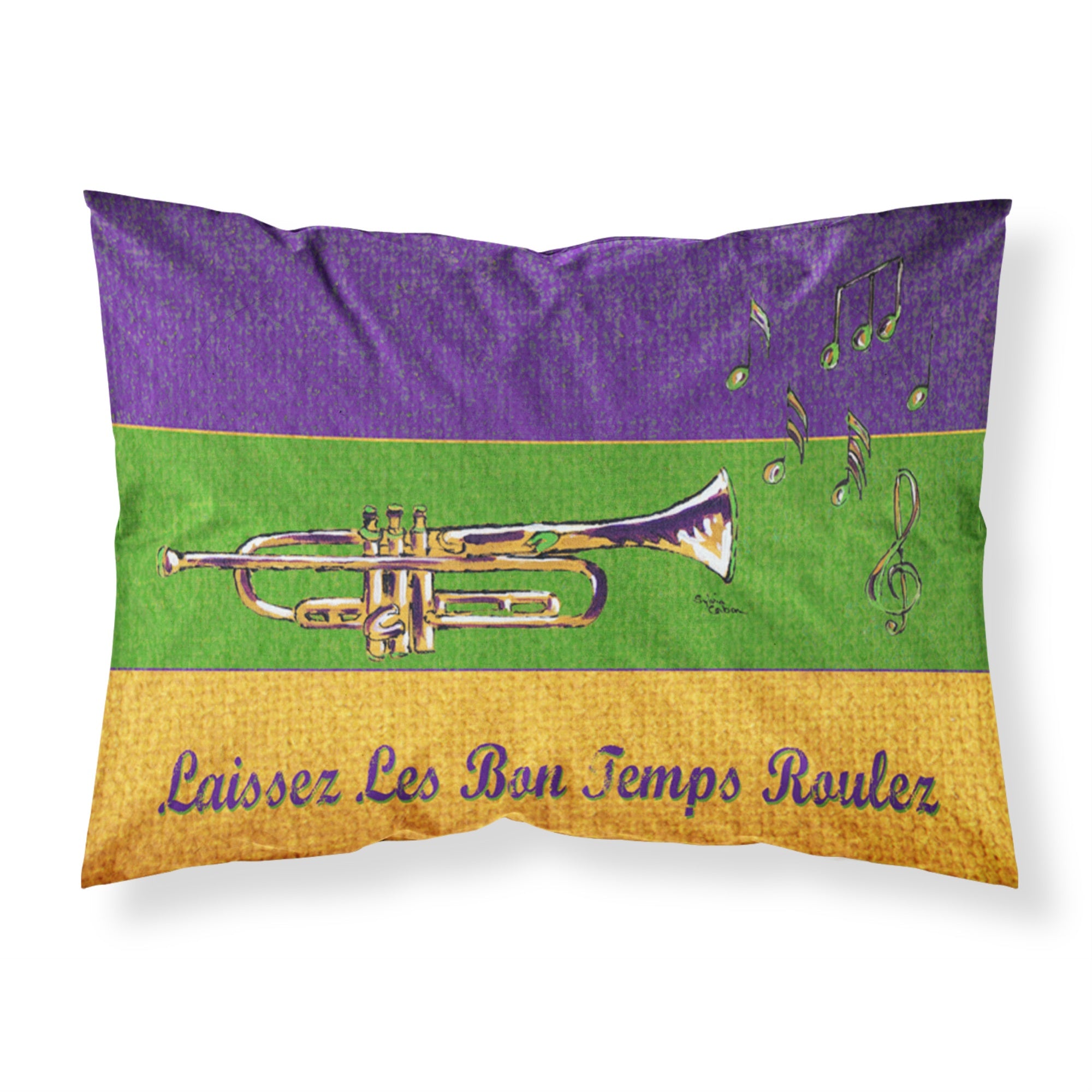 Caroline'S Treasures 8382Pillowcase Mardi Gras Moisture Wicking Fabric Standard Pillowcase, Large, Multicolor
