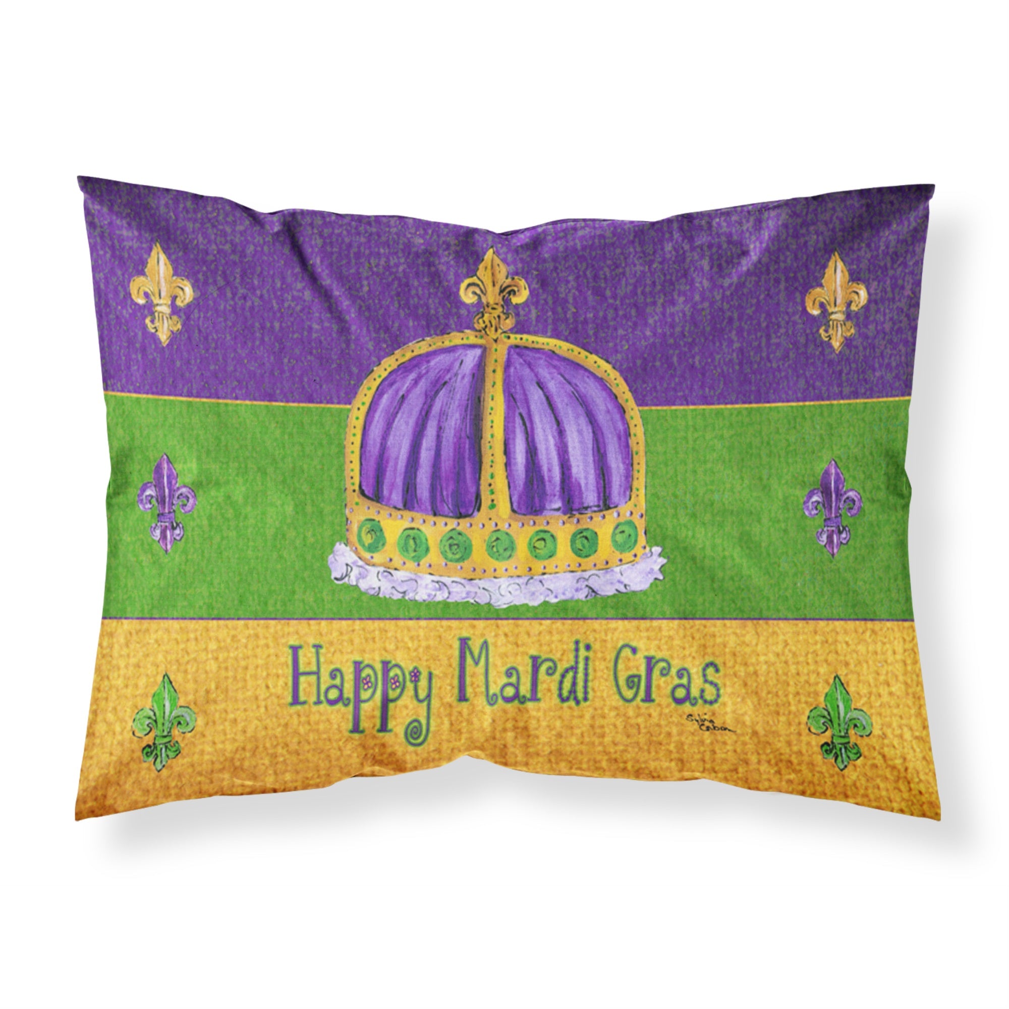 Caroline'S Treasures 8385Pillowcase Mardi Gras Moisture Wicking Fabric Standard Pillowcase, Large, Multicolor
