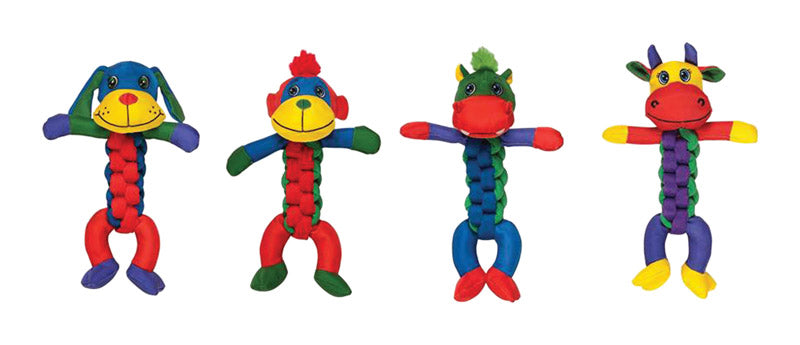 Braid Body Dog Toy Asst (Pack Of 1)