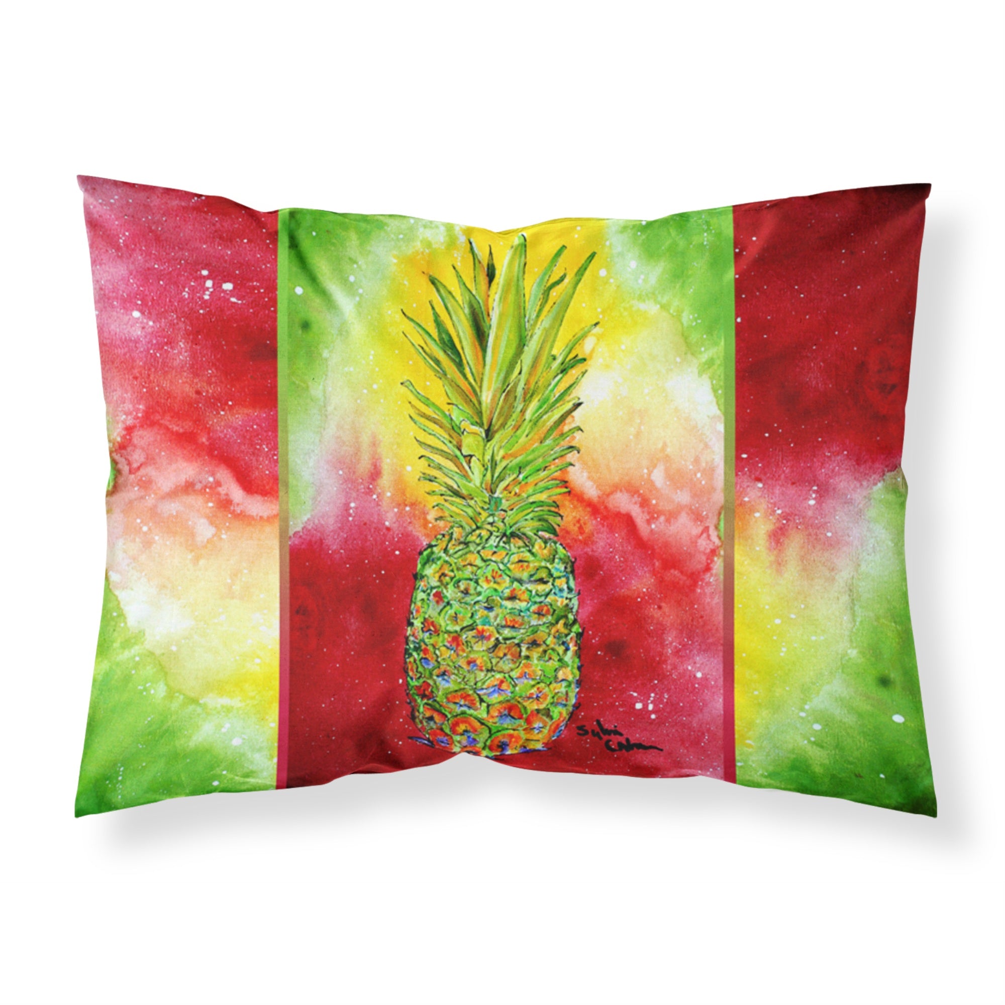 Caroline'S Treasures 8395Pillowcase Pineapple Moisture Wicking Fabric Standard Pillowcase, Large, Multicolor