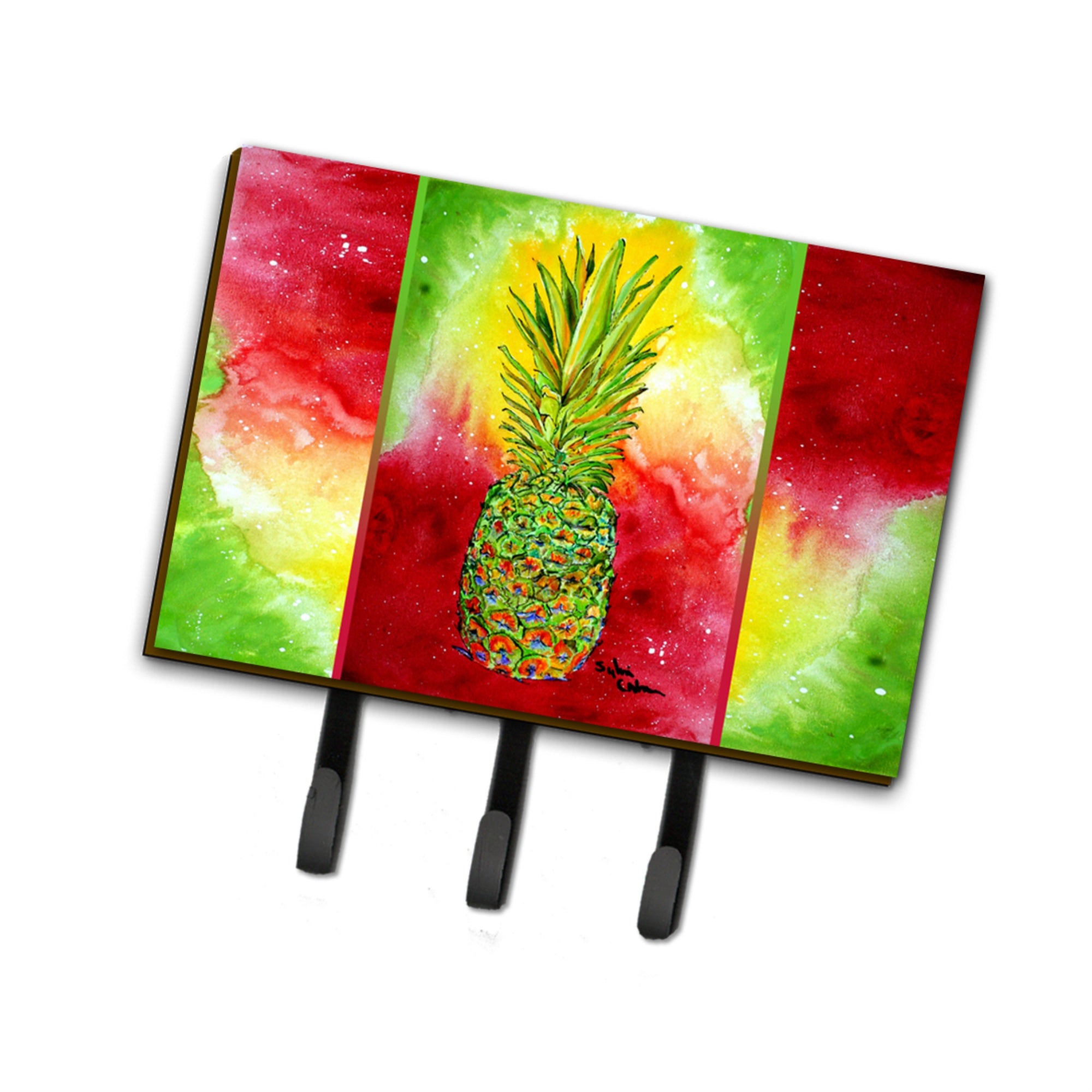 Caroline'S Treasures 8395Th68 Pineapple Leash Or Key Holder, Large, Multicolor