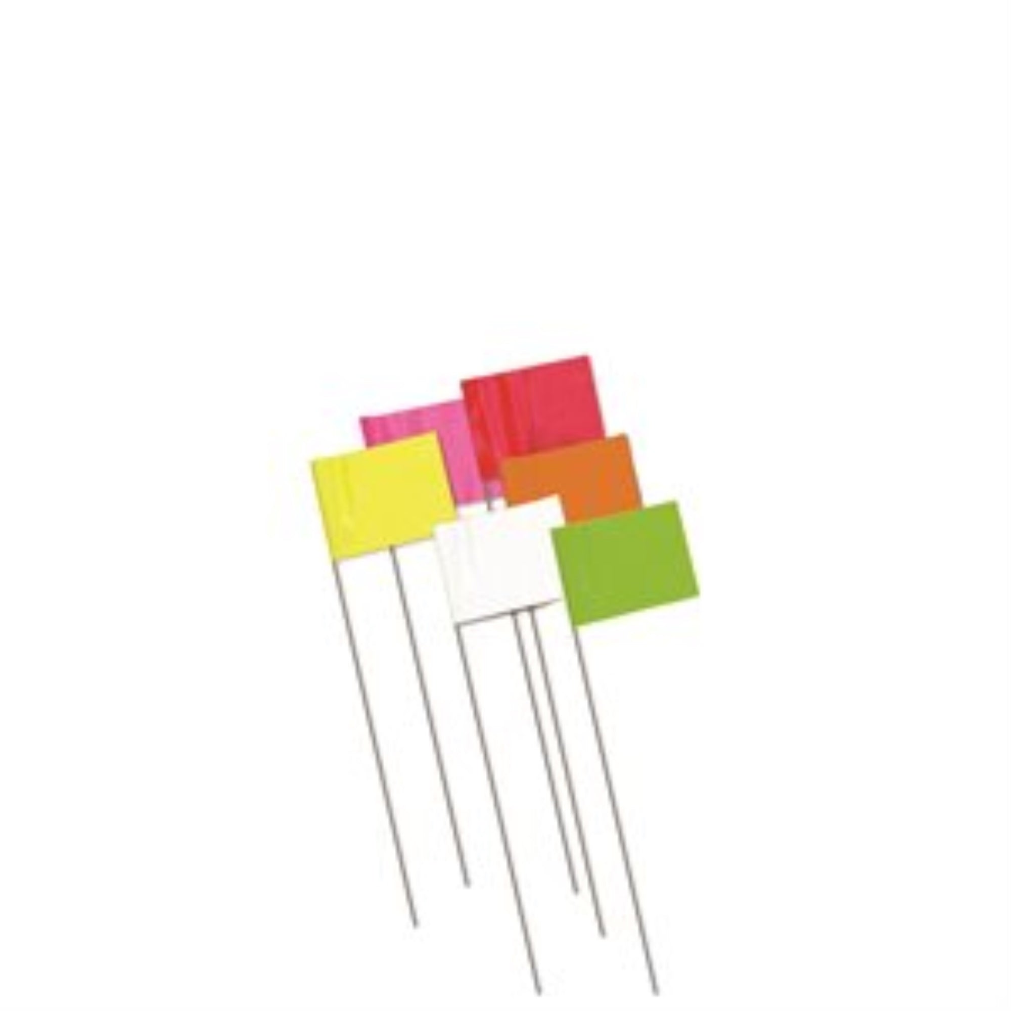 Bon 84-845 Marking Flags 2.5-inch X 3.5-inch X 21-inch  Fluorescent Pink(1000/Pkg)