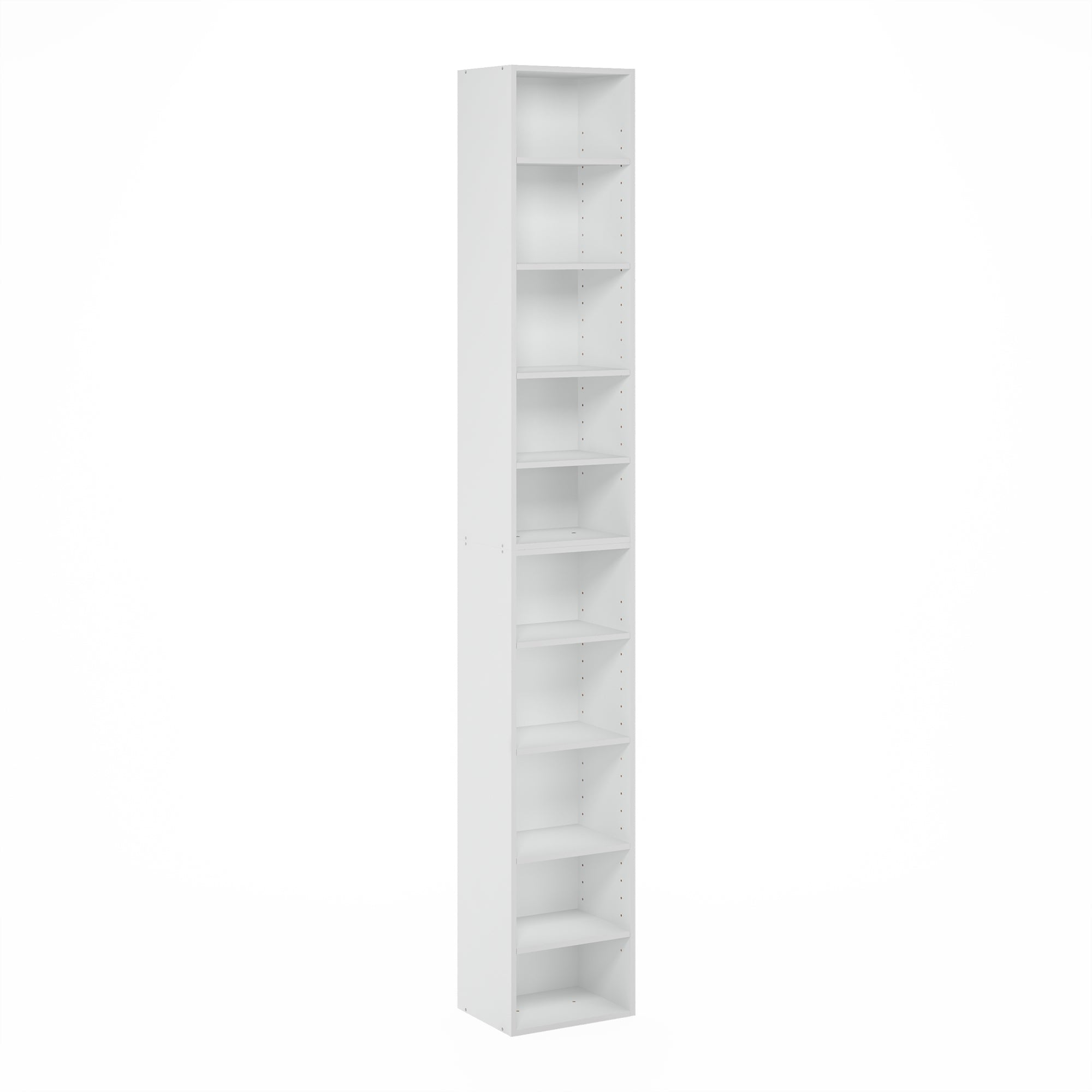 Furinno Pasir 10-Tier Open Shelf Bookcase, White