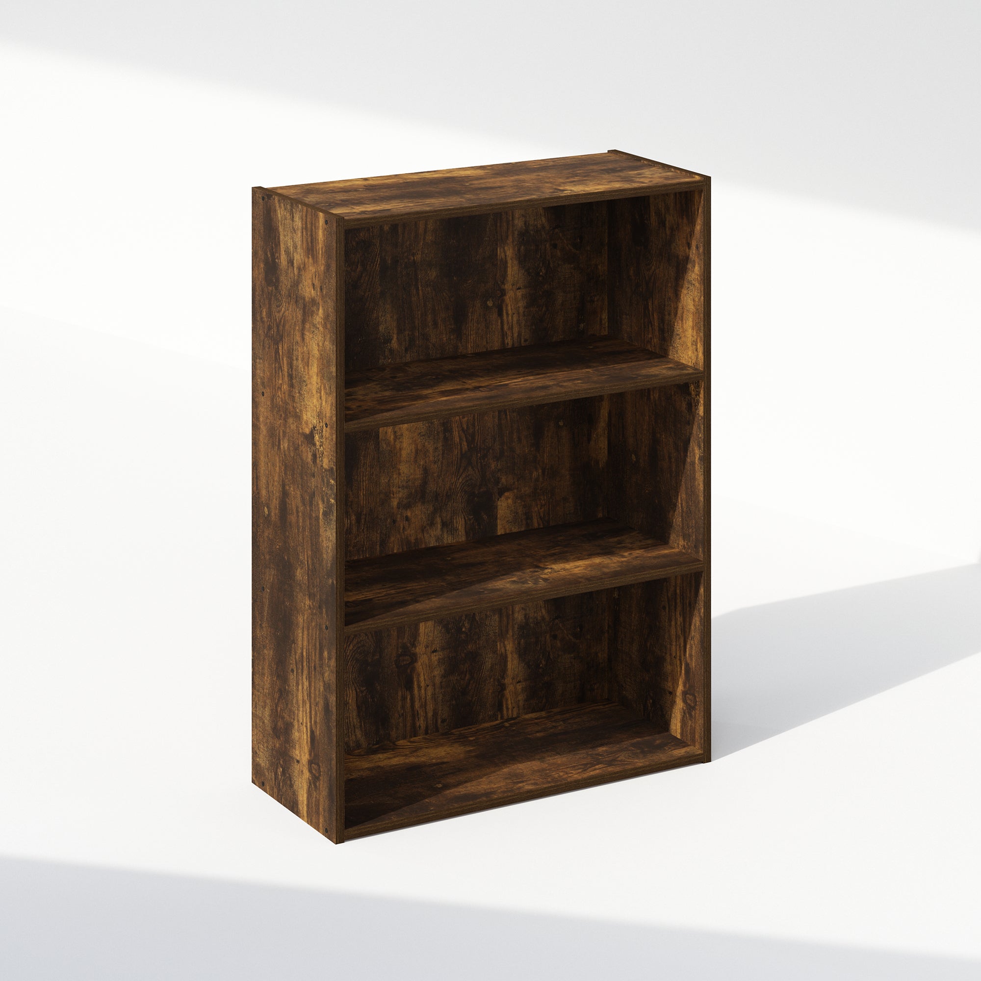 Furinno Simple Open Shelf, Bookcases, 3-Tier, Amber Pine