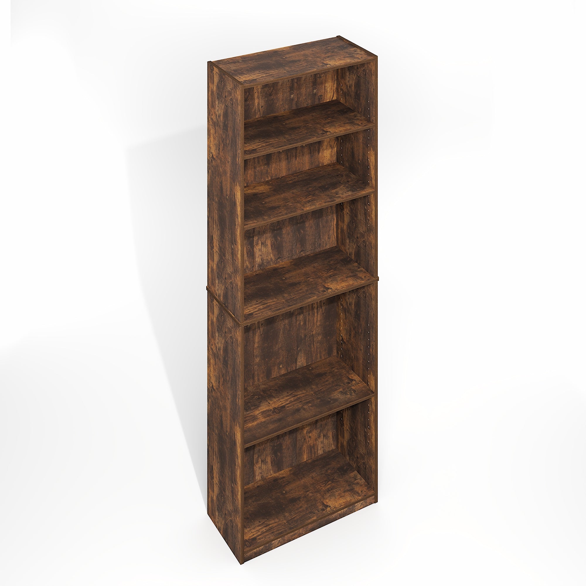 Furinno JAYA Simply Home Adjustable Shelf Bookcase, 5-Tier, Amber Oak