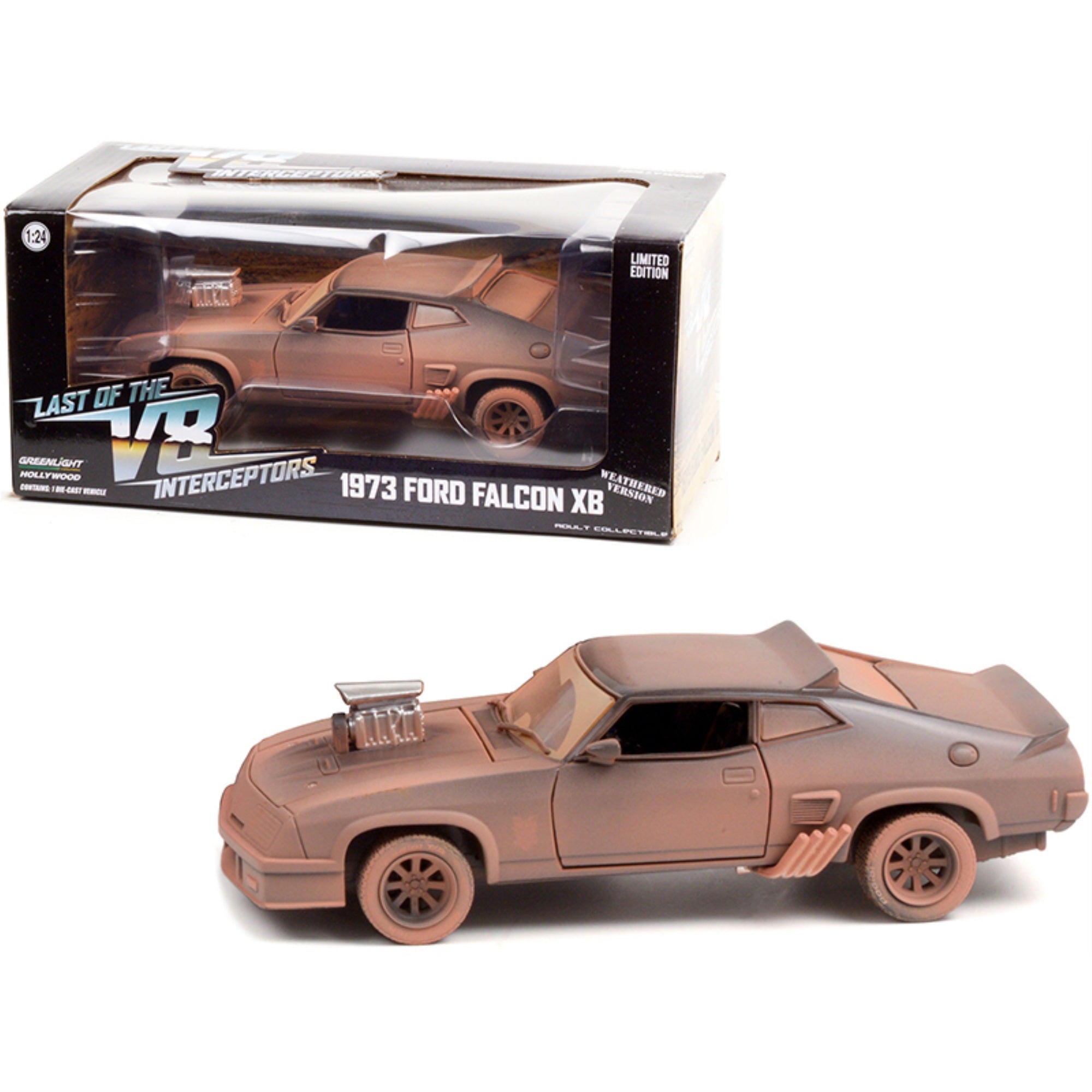 1973 Ford Falcon Xb (Weathered Version) 'Last Of The V8 Interceptors' (1979) Movie 1/24 Diecast Model Car By Greenlight