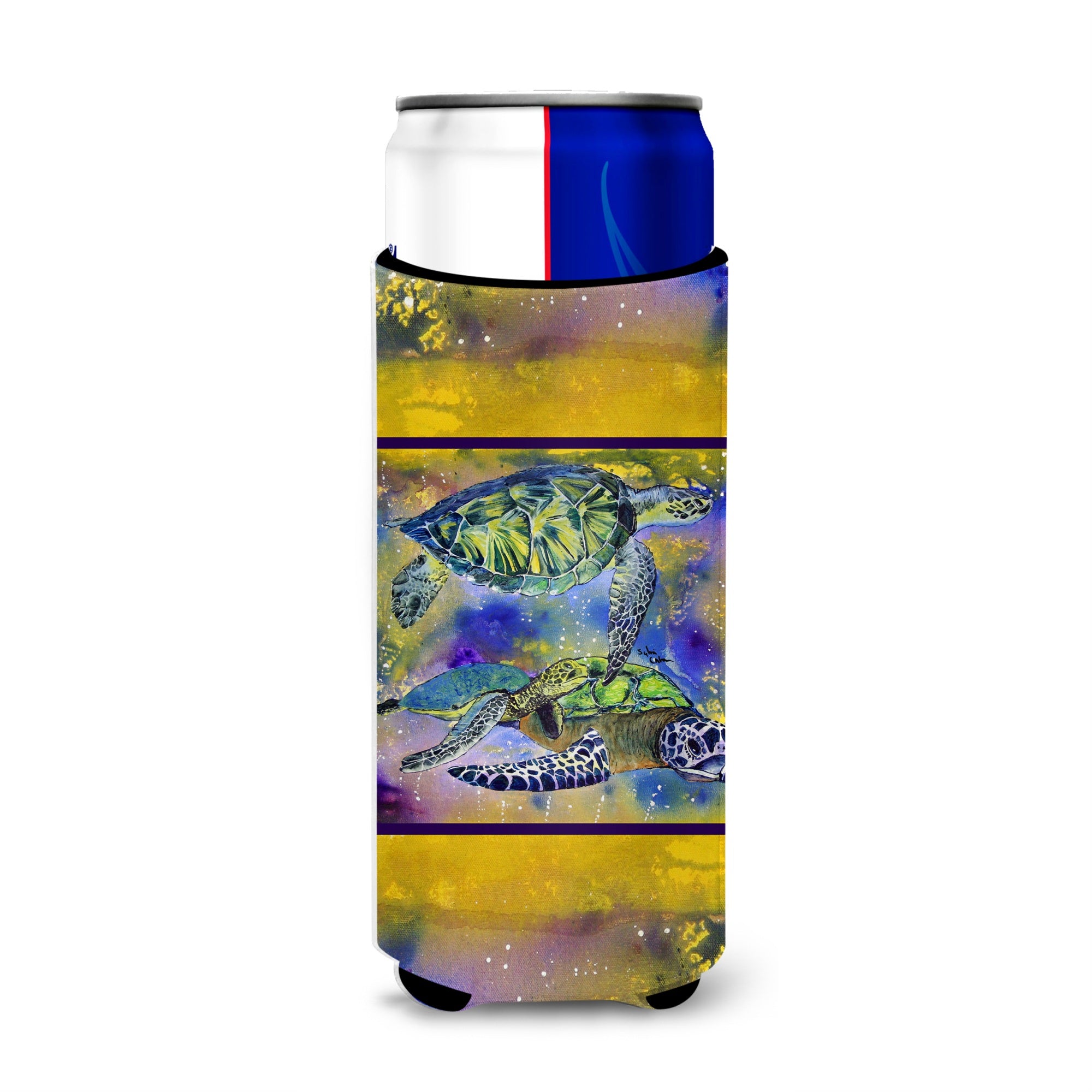 Sea Turtles Loggerhead Ultra Beverage Insulators For Slim Cans 8405Muk