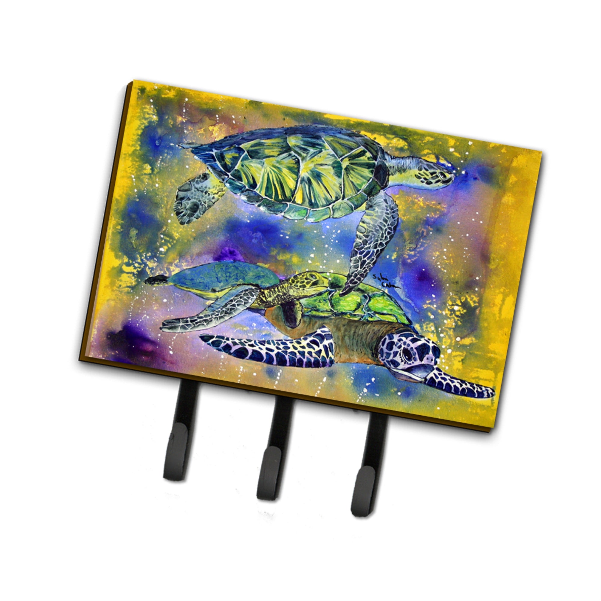 Caroline'S Treasures 8405Th68 Turtle Leash Or Key Holder, Large, Multicolor