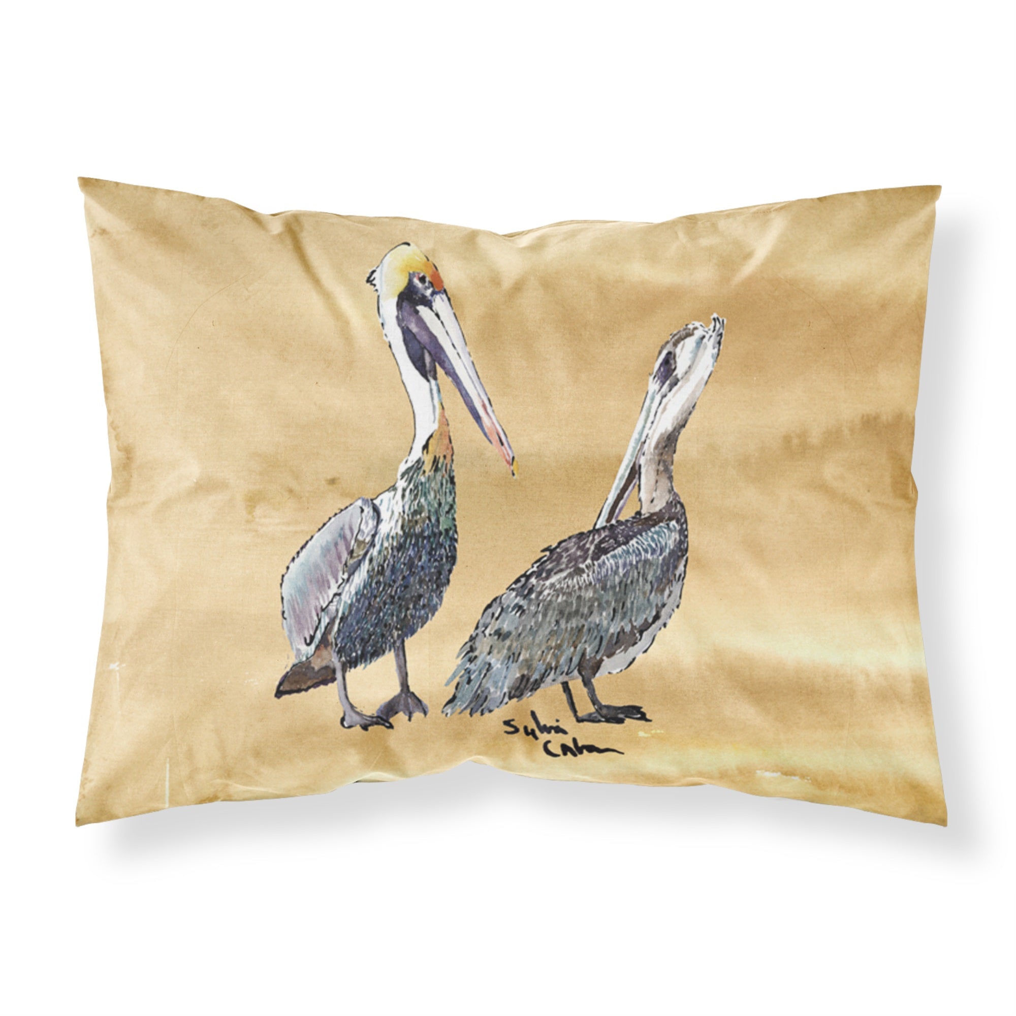 Caroline'S Treasures 8408Pillowcase Pelican Moisture Wicking Fabric Standard Pillowcase, Large, Multicolor