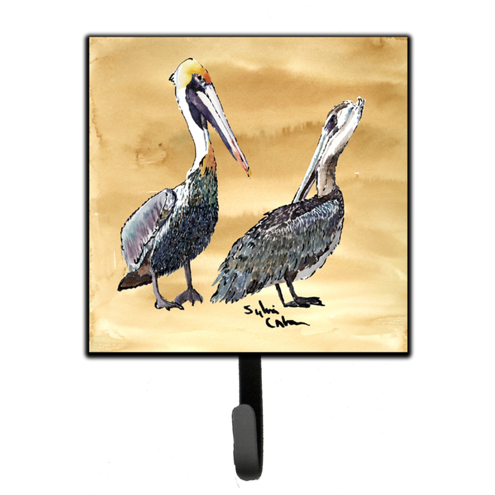 Caroline'S Treasures 8408Sh4 Bird-Pelican Leash Holder Or Key Hook, Small, Multicolor