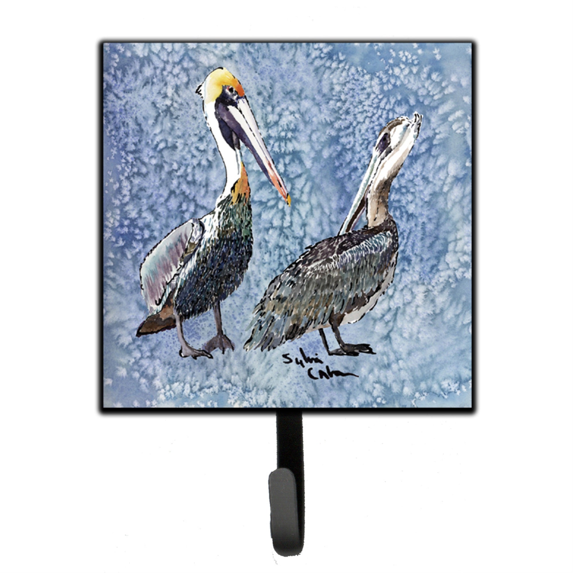 Caroline'S Treasures 8409Sh4 Bird-Pelican Leash Holder Or Key Hook, Small, Multicolor