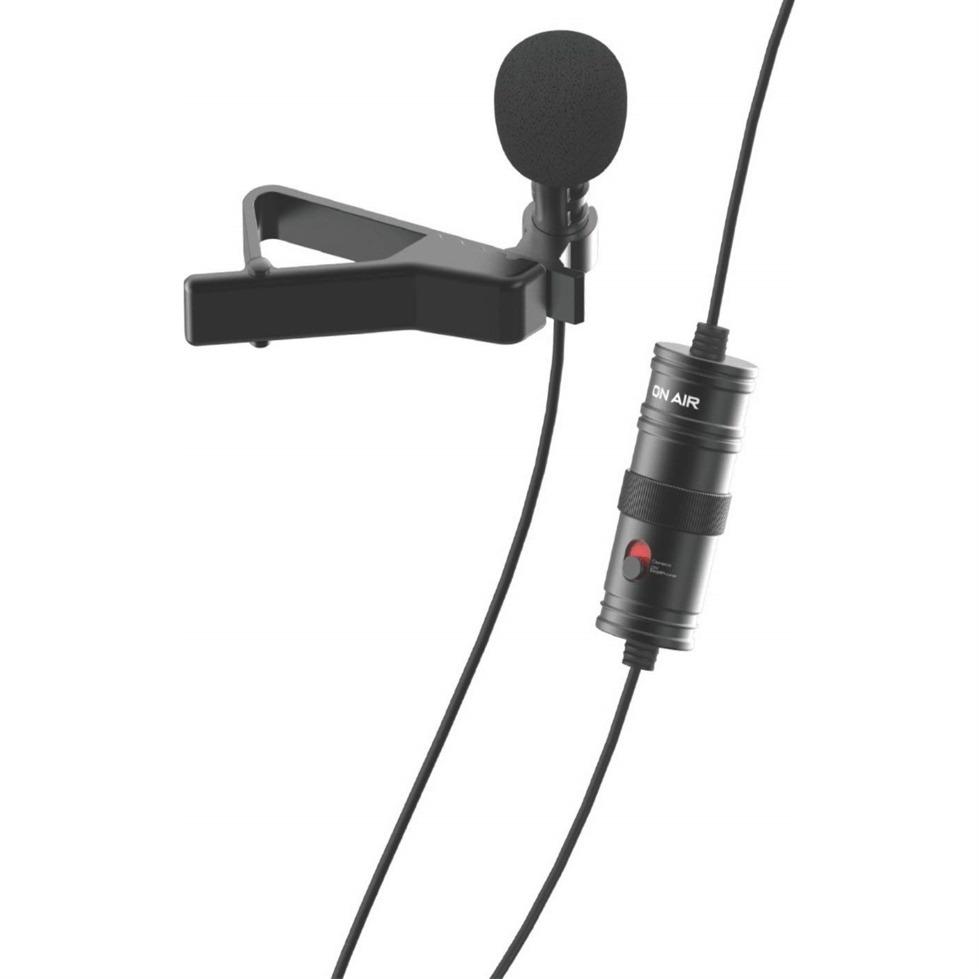 Compact Lavalier Battery-Operated Clip-On Microphone Battery-Powered Lavalier Microphone