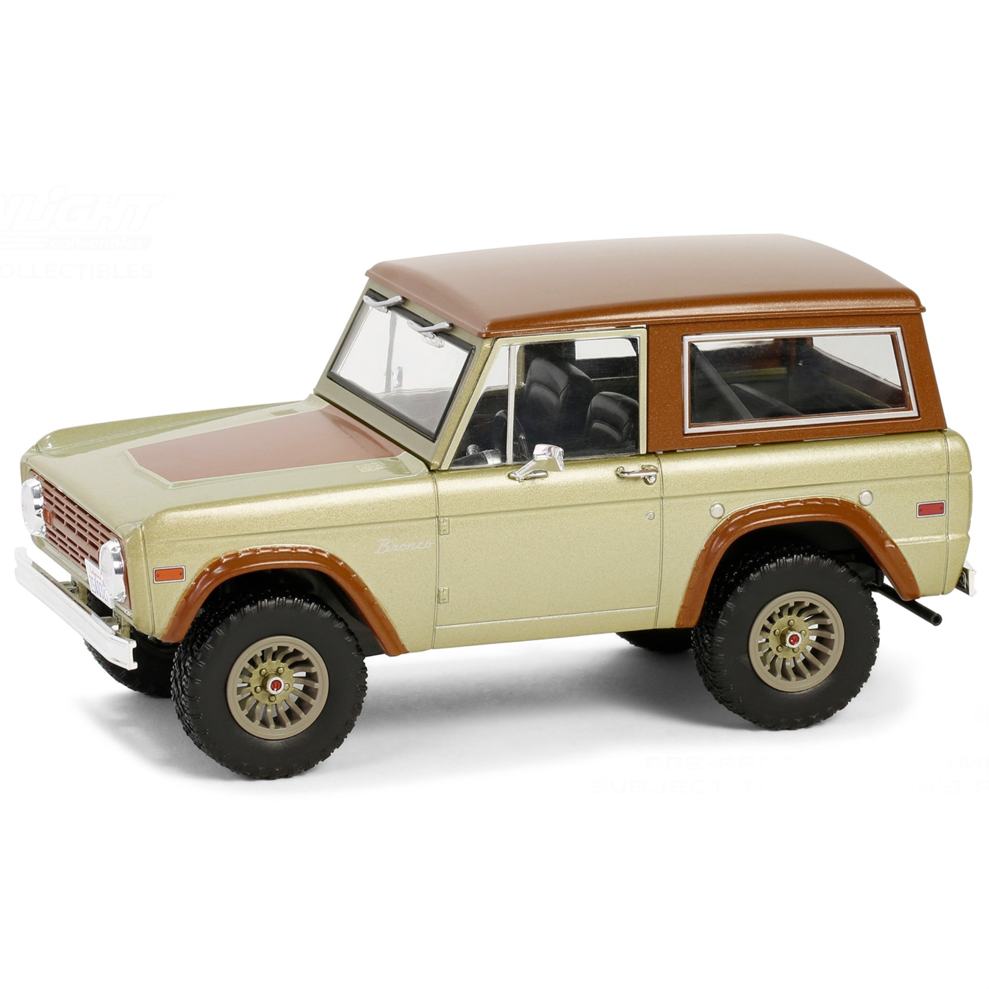 1970 Ford Bronco Gold Metallic with Brown Hood and Top  “Lost” (2004-2010) TV Series “Hollywood” Series 20 1/24 Diecast Model Car by Greenlight