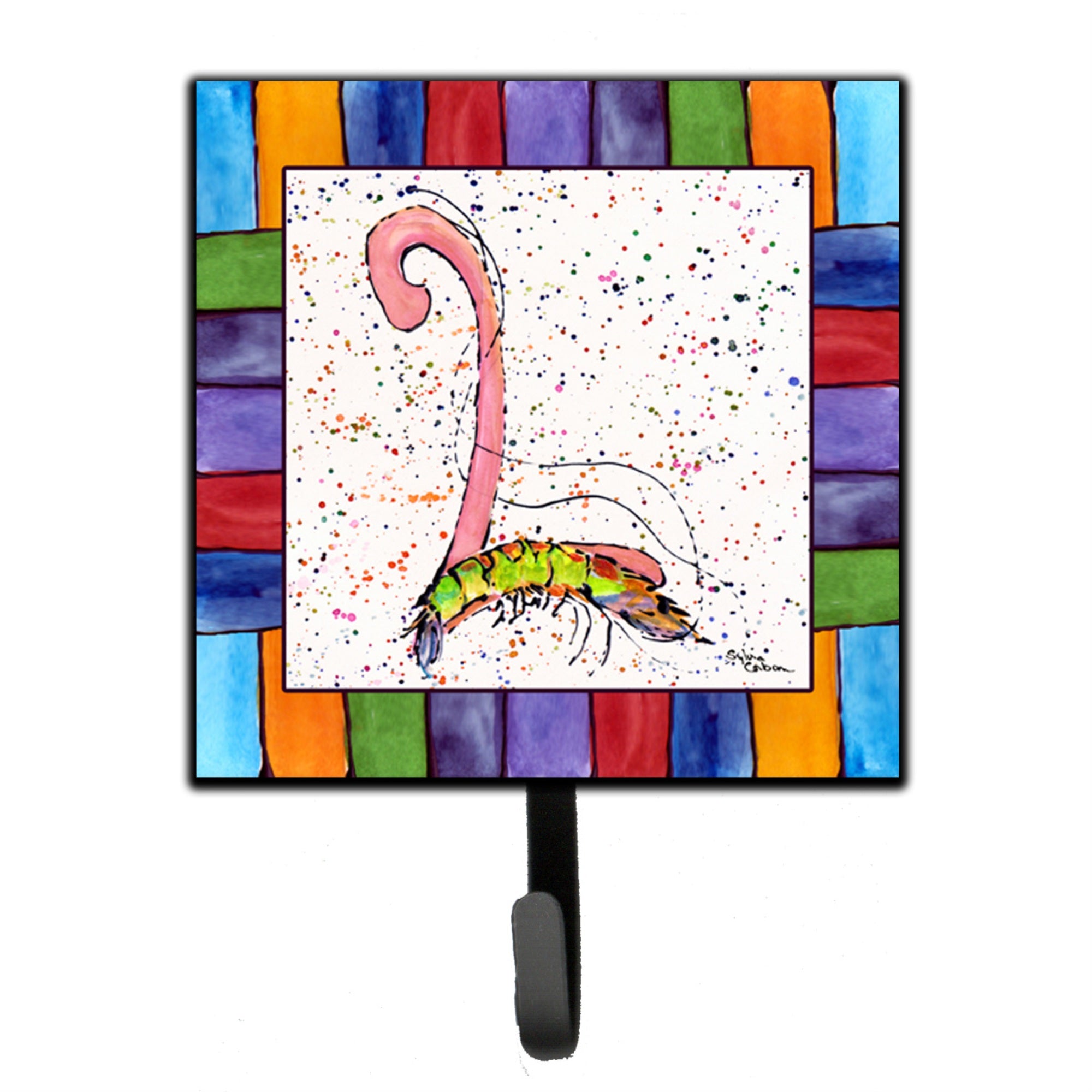 Caroline'S Treasures 8435-Lsh4 Beach And Seafood Leash Holder Or Key Hook 8435, Small, Multicolor