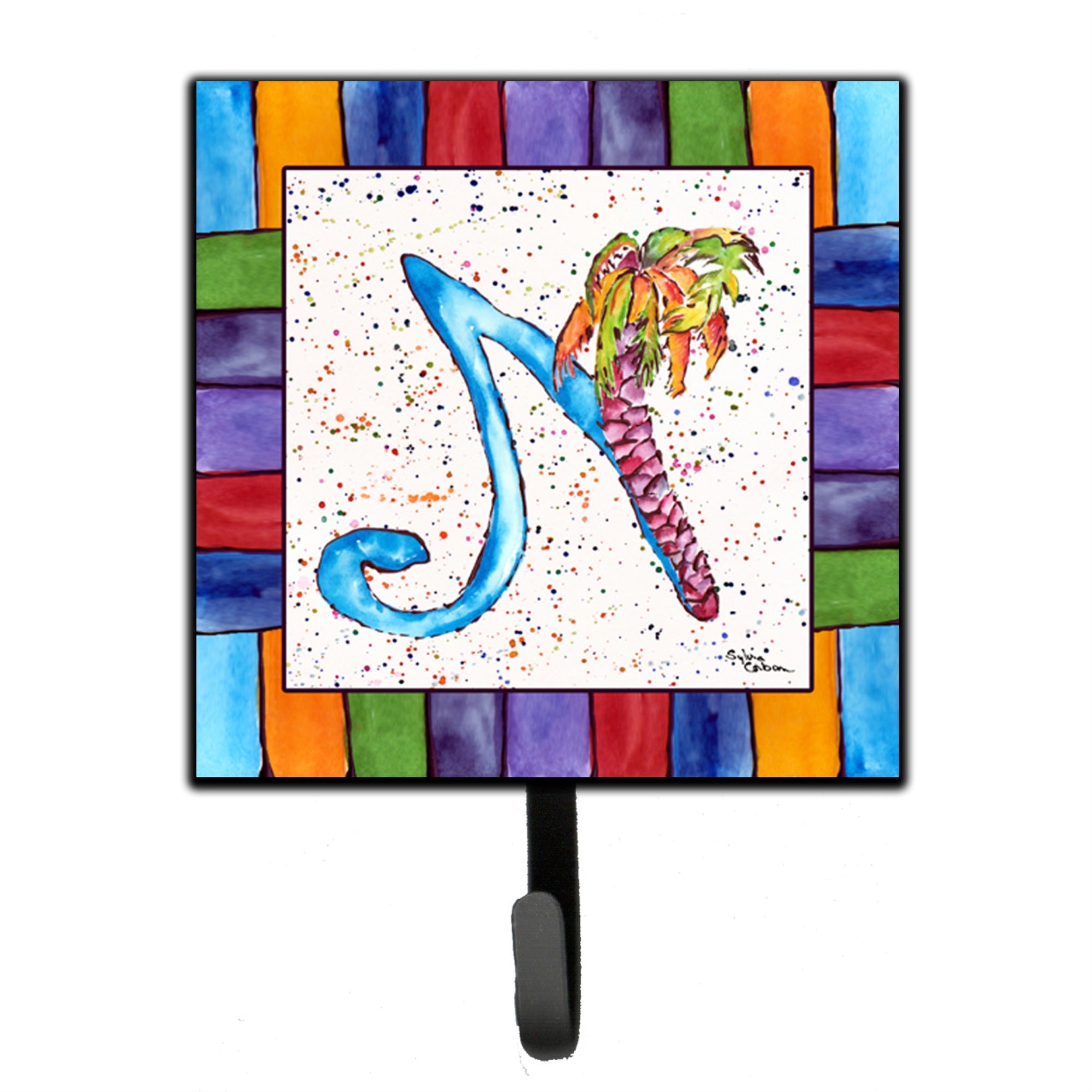 Caroline'S Treasures 8437-Nsh4 Beach And Seafood Leash Holder Or Key Hook 8437, Small, Multicolor
