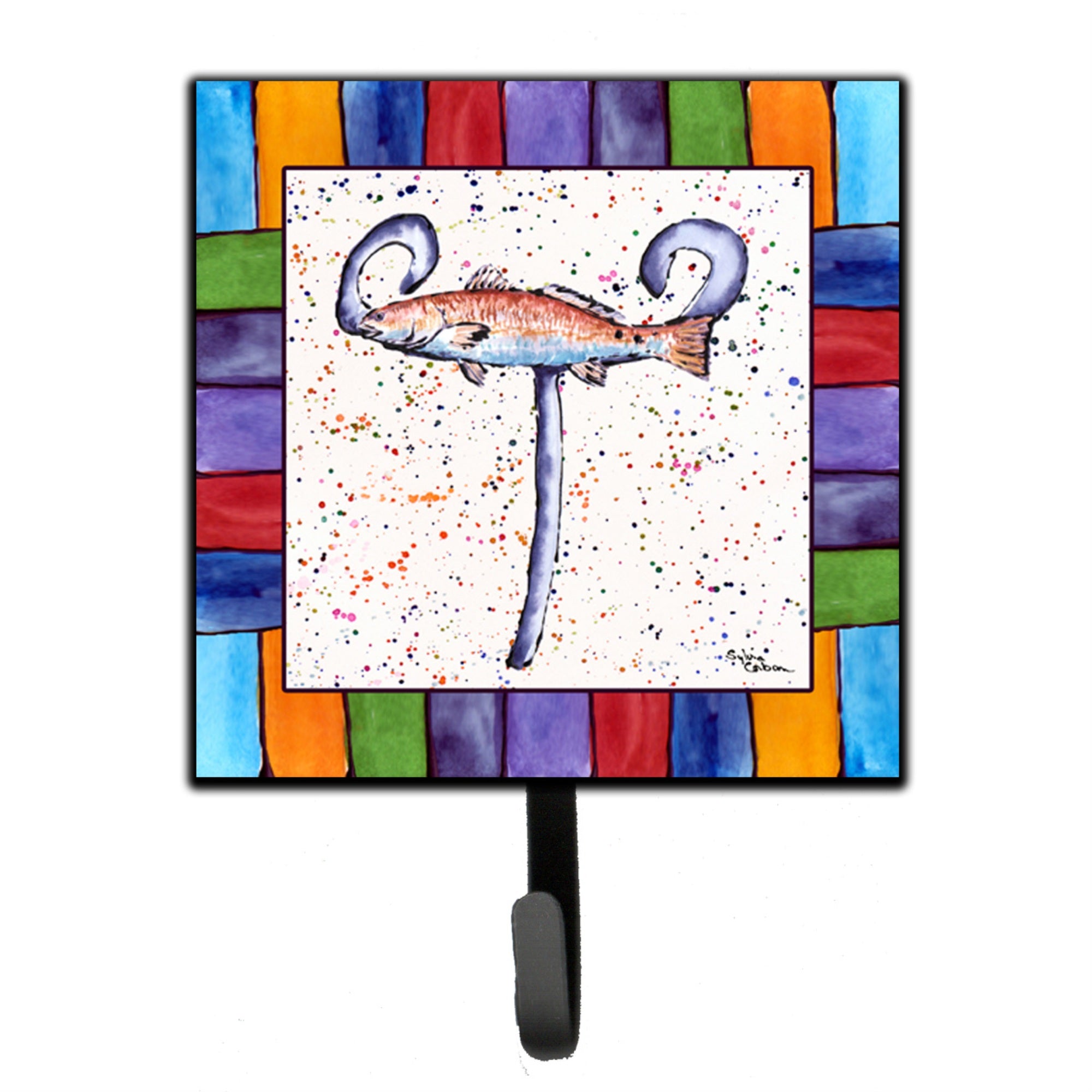 Caroline'S Treasures 8443-Tsh4 Beach And Seafood Leash Holder Or Key Hook 8443, Small, Multicolor