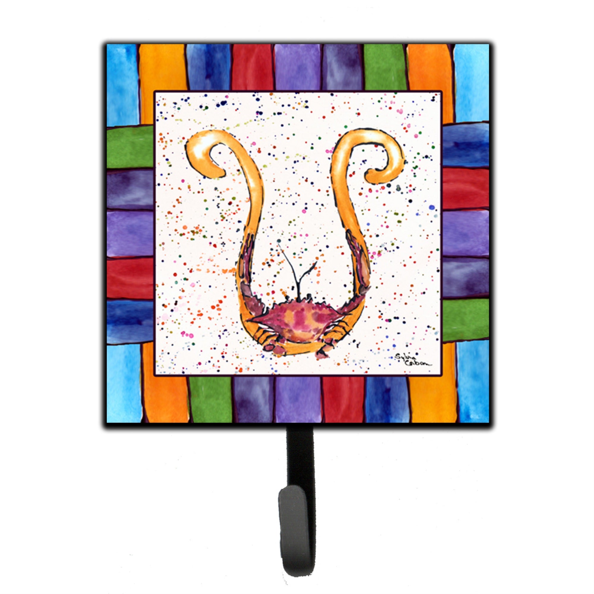 Caroline'S Treasures 8444-Ush4 Beach And Seafood Leash Holder Or Key Hook 8444, Small, Multicolor