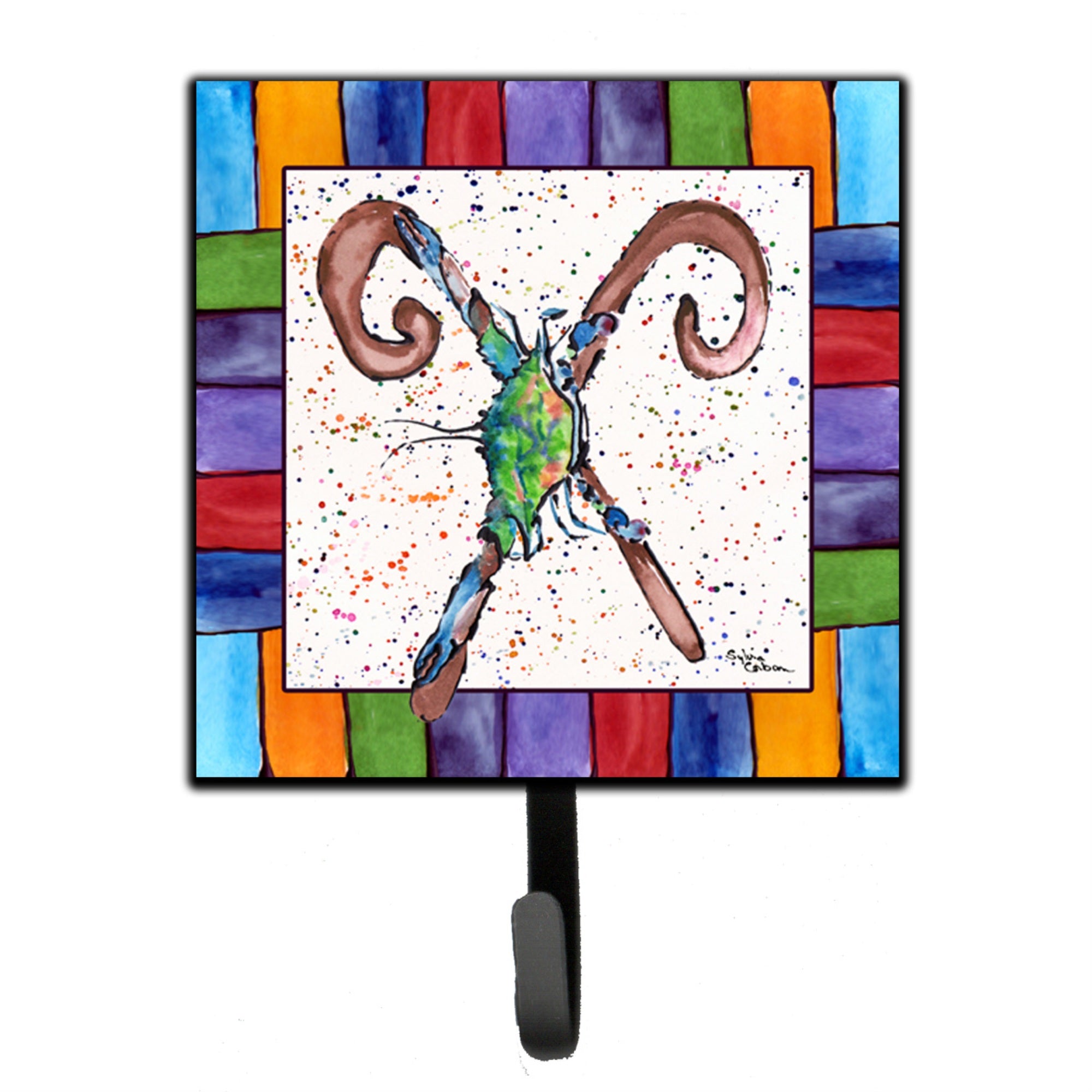 Caroline'S Treasures 8447-Xsh4 Beach And Seafood Leash Holder Or Key Hook 8447, Small, Multicolor