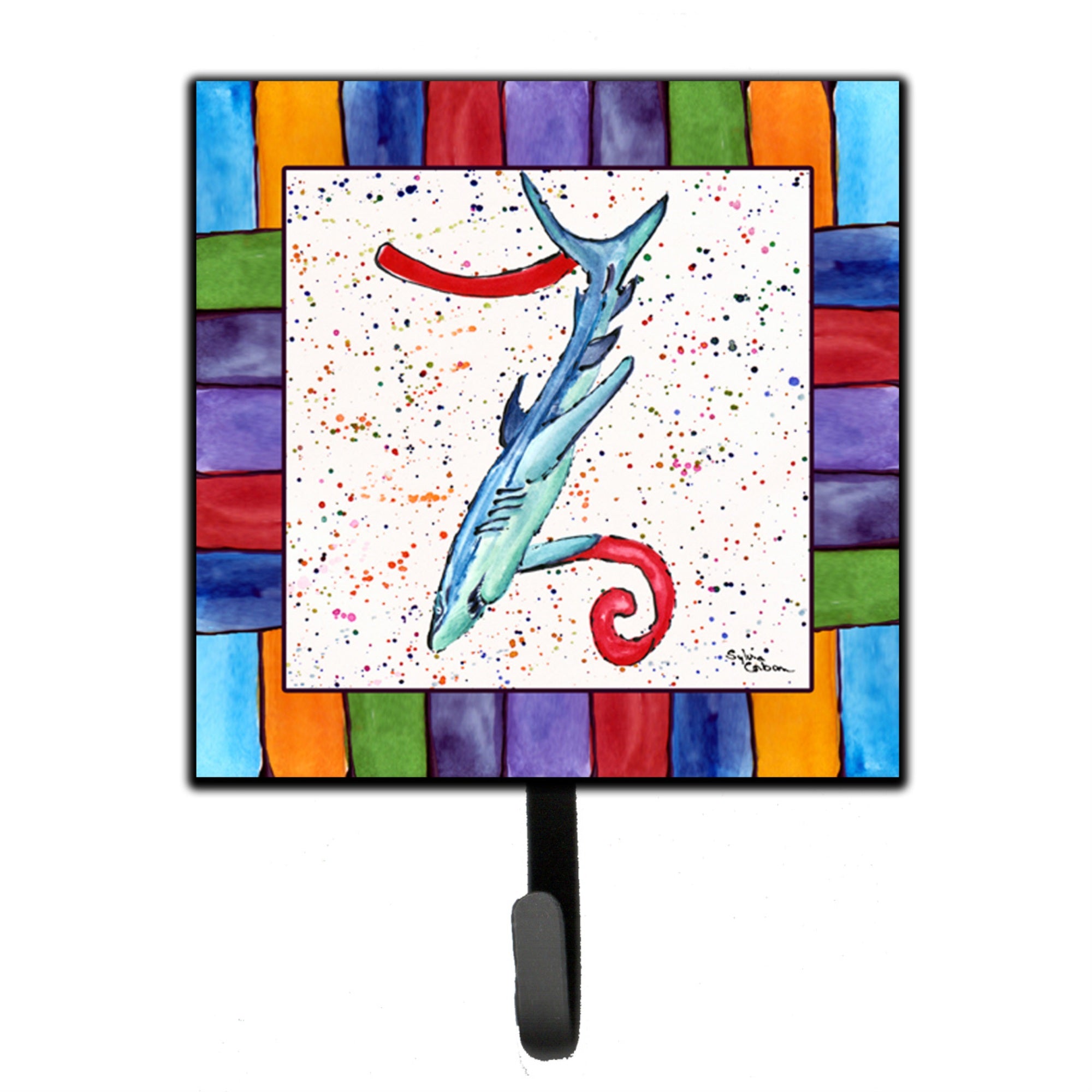 Caroline'S Treasures 8449-Zsh4 Beach And Seafood Leash Holder Or Key Hook 8449, Small, Multicolor