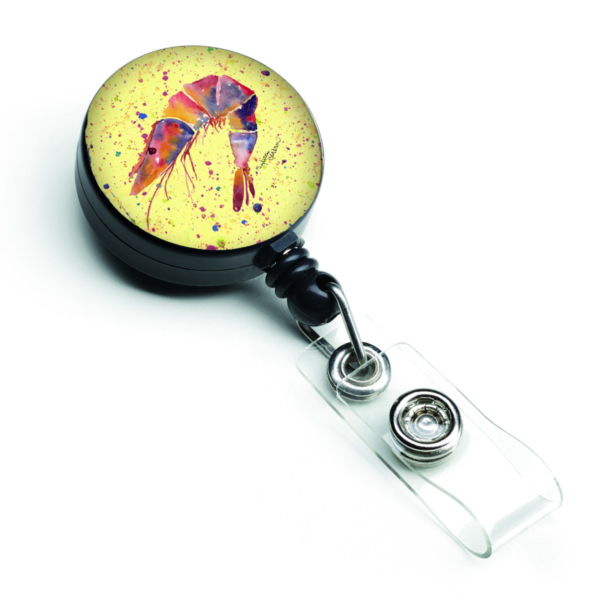 Caroline'S Treasures Shrimp Retractable Badge Reel, Multicolor (8454Br)