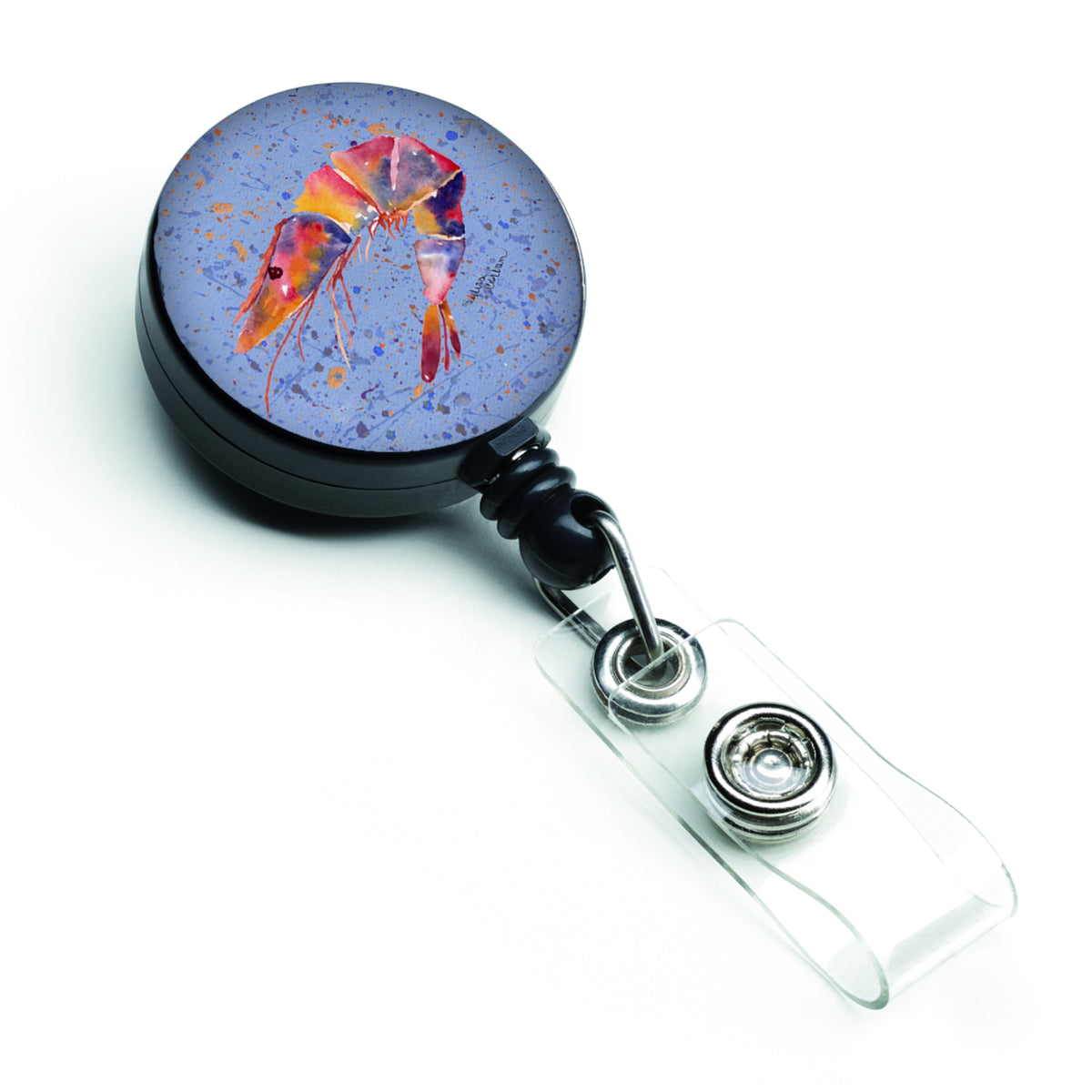 Caroline'S Treasures Shrimp Retractable Badge Reel, Multicolor (8455Br)
