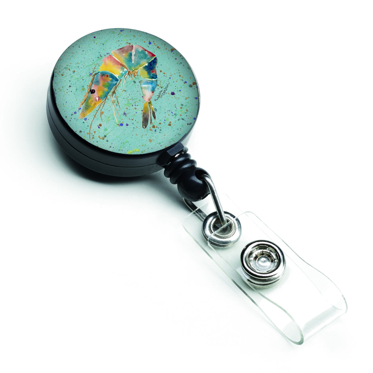 Caroline'S Treasures Shrimp Retractable Badge Reel, Multicolor (8460Br)