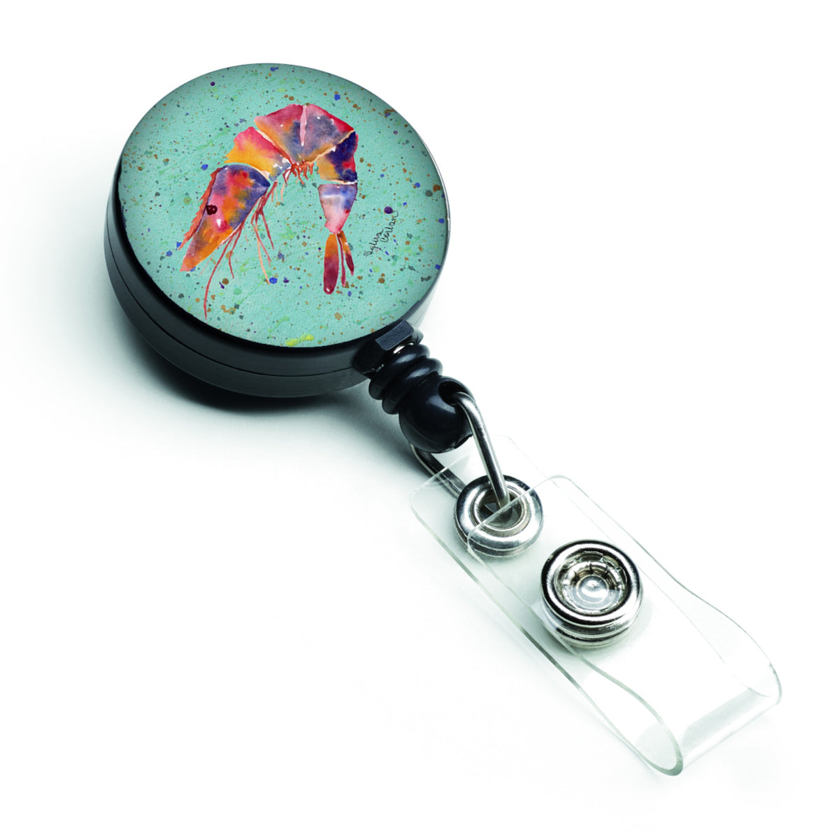 Caroline'S Treasures Shrimp Retractable Badge Reel, Multicolor (8464Br)