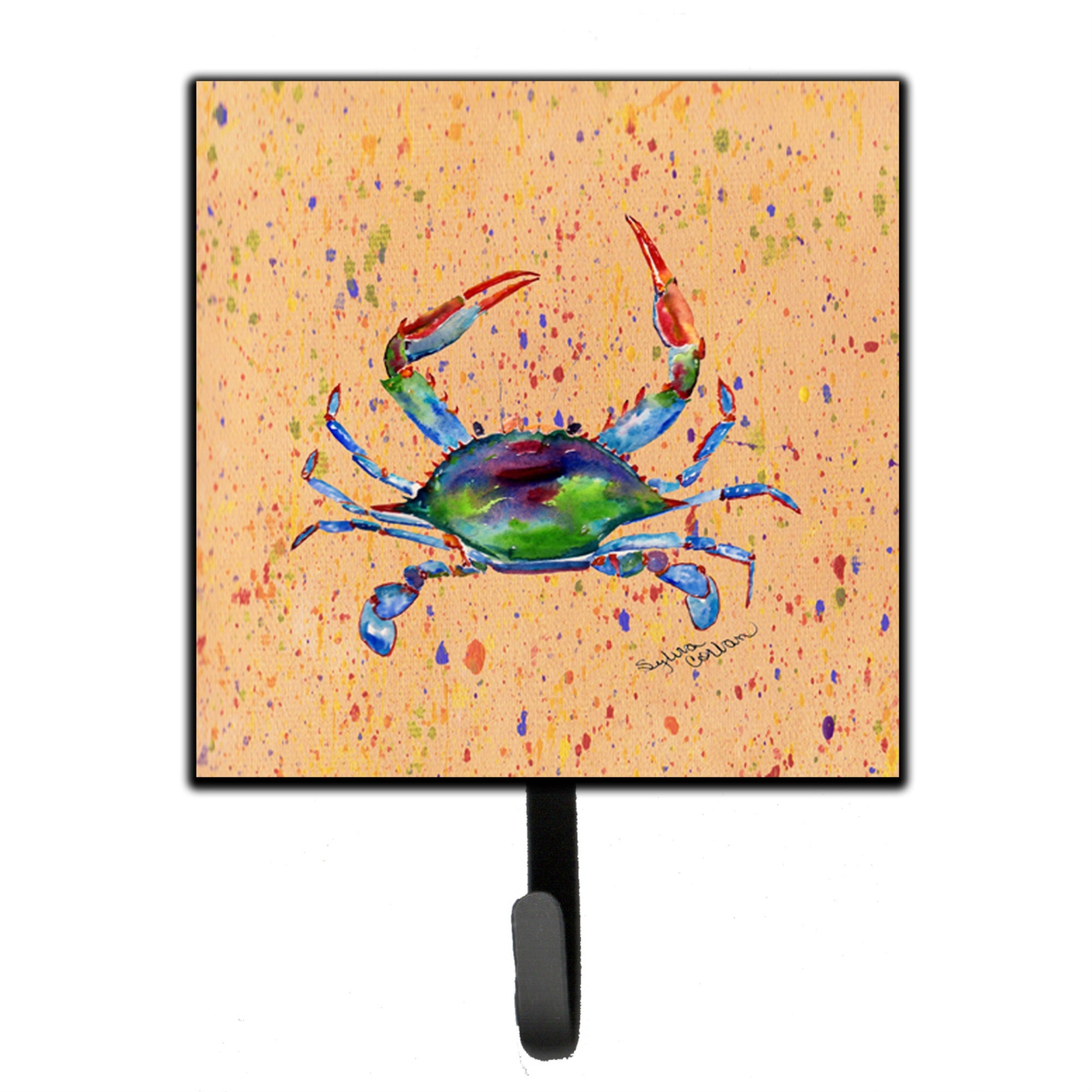 Caroline'S Treasures 8467Sh4 Crab Leash Holder Or Key Hook, Small, Multicolor