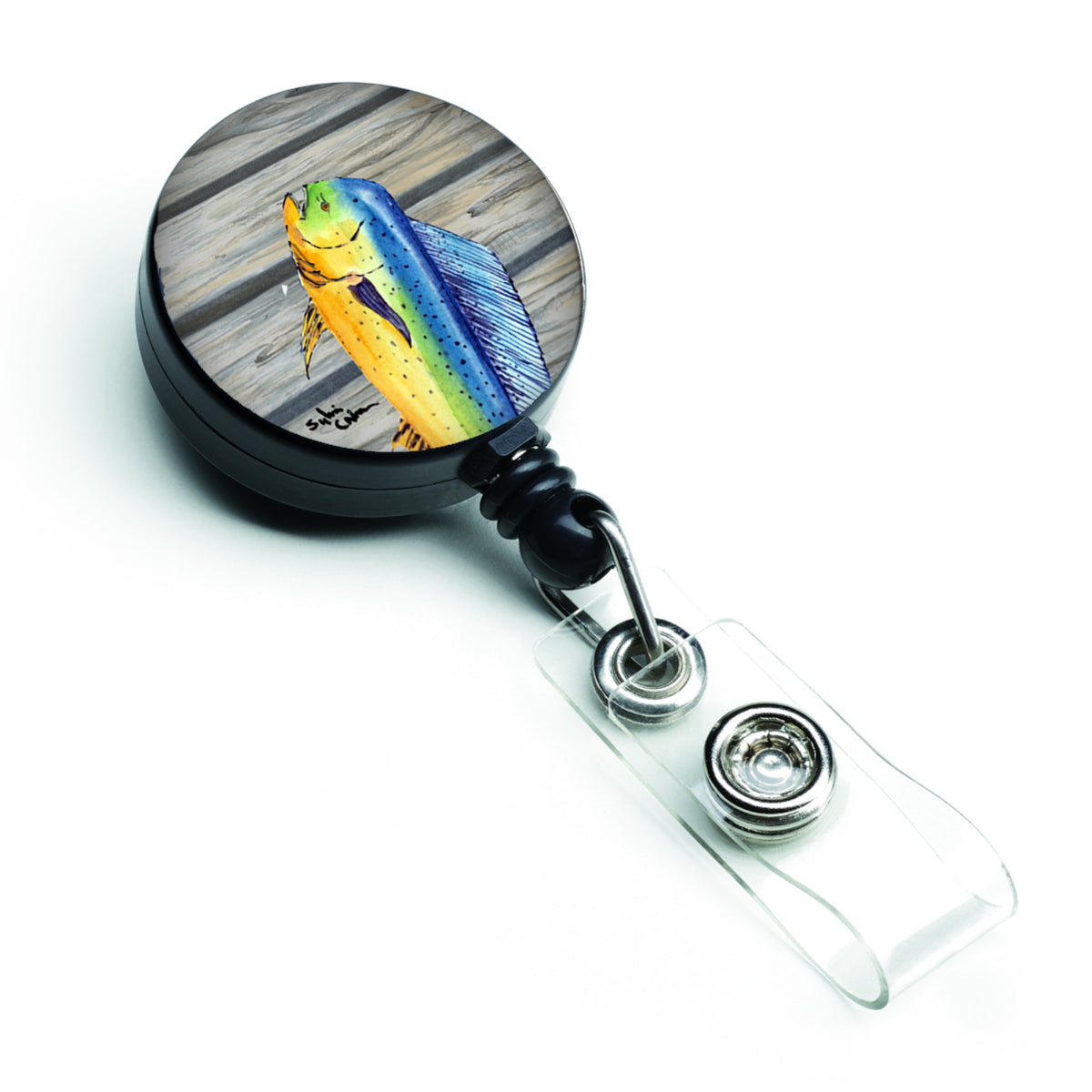 Caroline'S Treasures Mahi Mahi Dolphin Fish Retractable Badge Reel, Multicolor (8470Br)