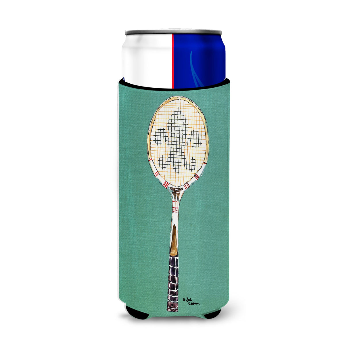 Fleur De Lis Tennis Ultra Beverage Insulators For Slim Cans 8479Muk
