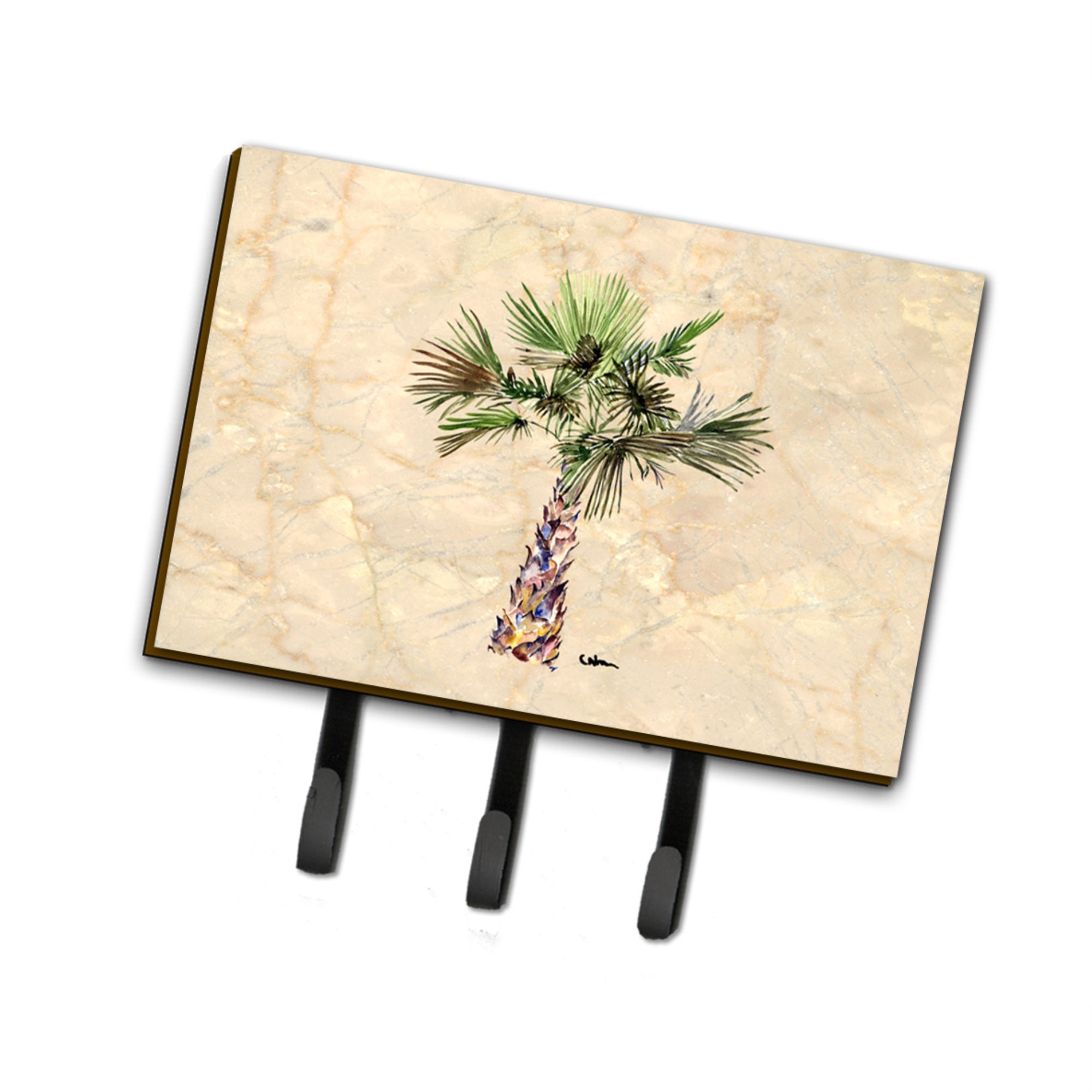 Caroline'S Treasures 8480Th68 Palm Tree Leash Or Key Holder, Large, Multicolor