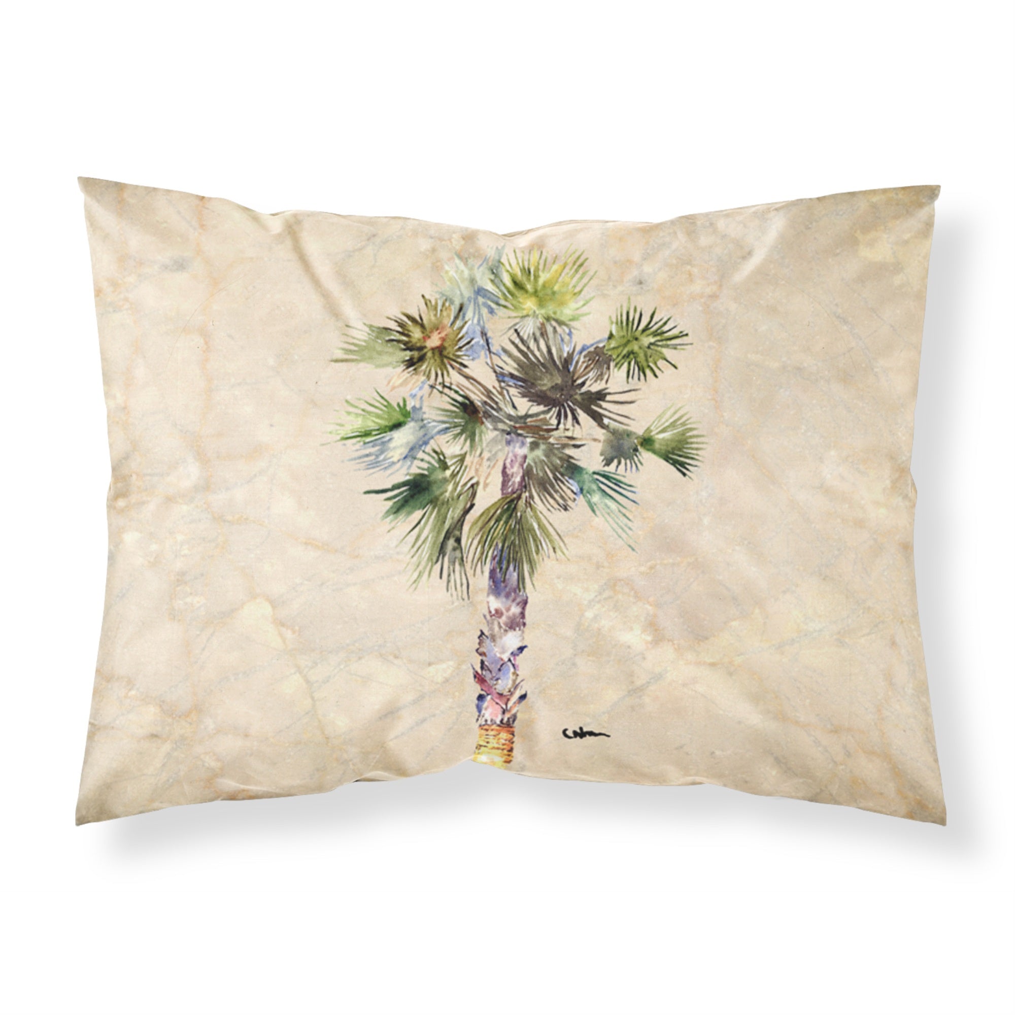 Caroline'S Treasures 8481Pillowcase Palm Tree Moisture Wicking Fabric Standard Pillowcase, Large, Multicolor