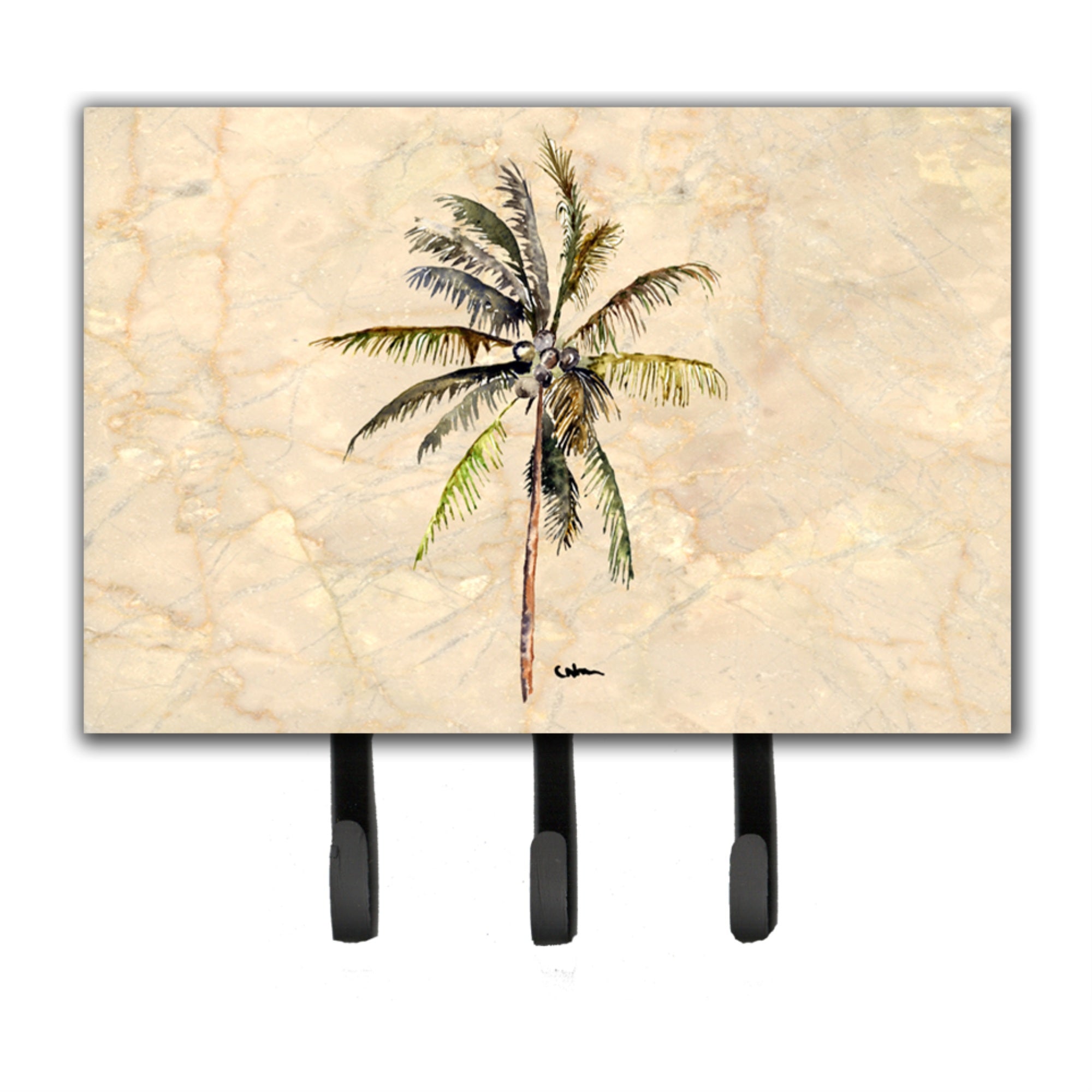 Caroline'S Treasures 8482Th68 Palm Tree Leash Or Key Holder, Large, Multicolor