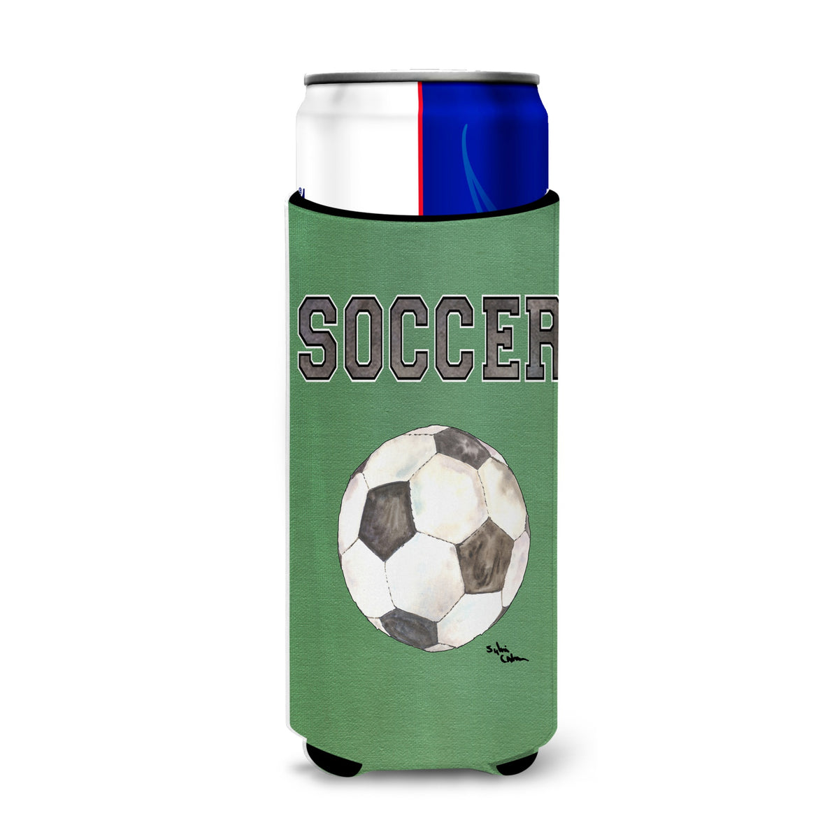 Soccer Ultra Beverage Insulators For Slim Cans 8484Muk