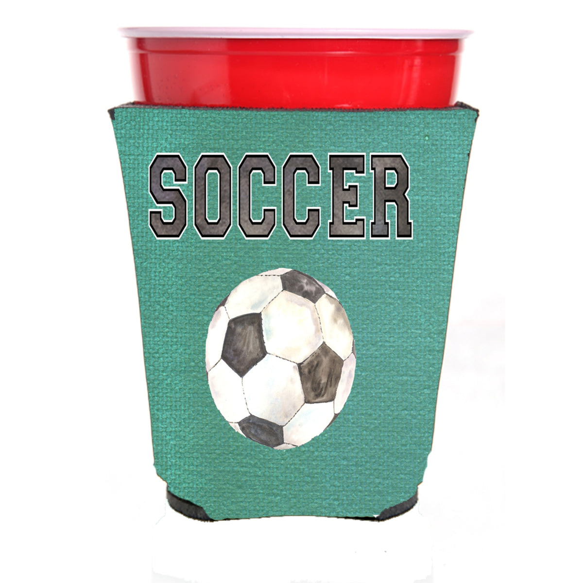 Soccer Red Solo Cup Beverage Insulator Hugger