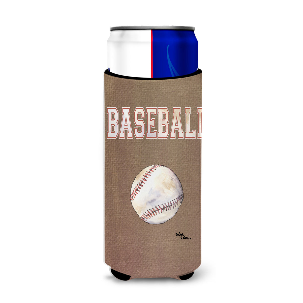 Baseball Ultra Beverage Insulators For Slim Cans 8485Muk