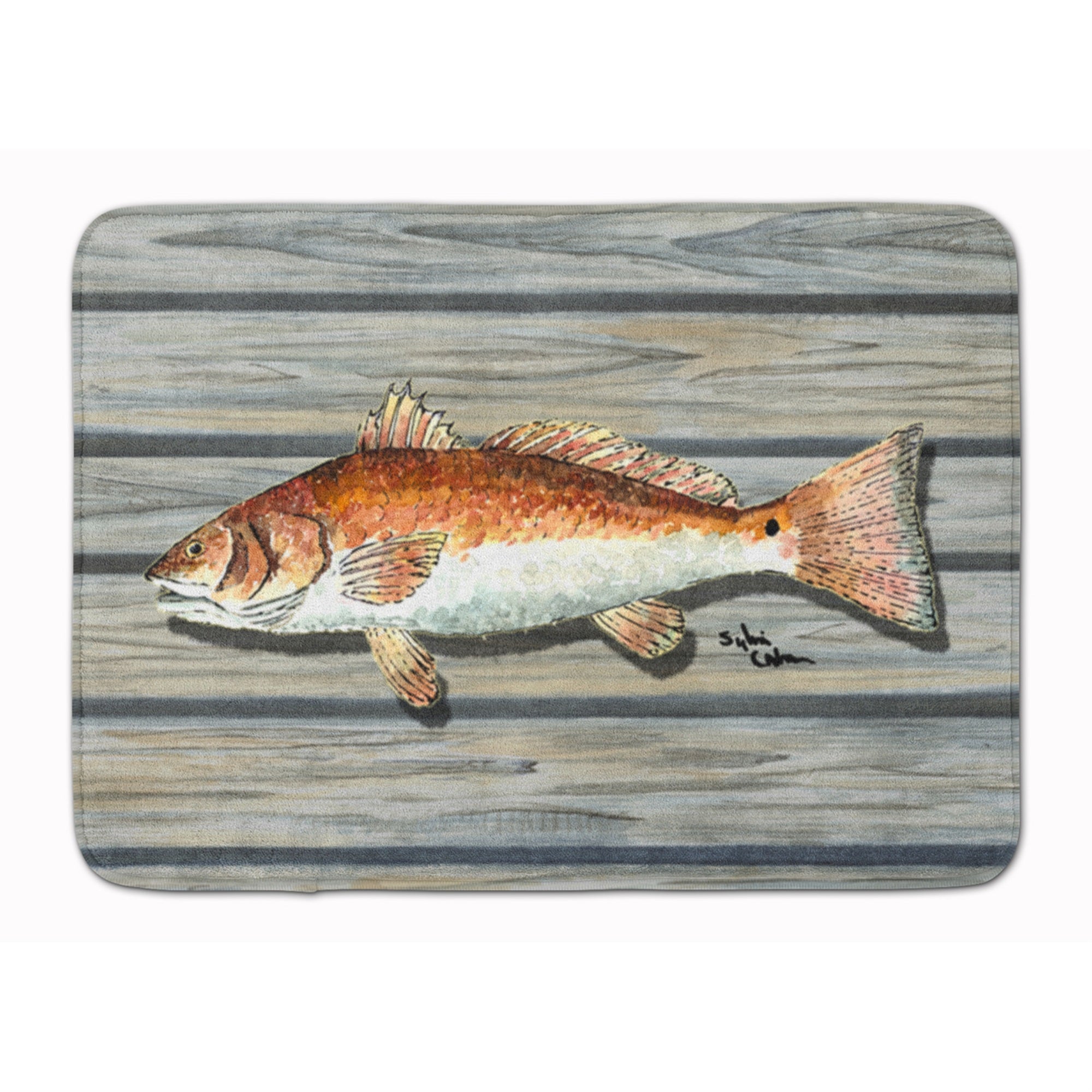 Caroline'S Treasures Red Fish Floor Mat, 19 X 27, Multicolor