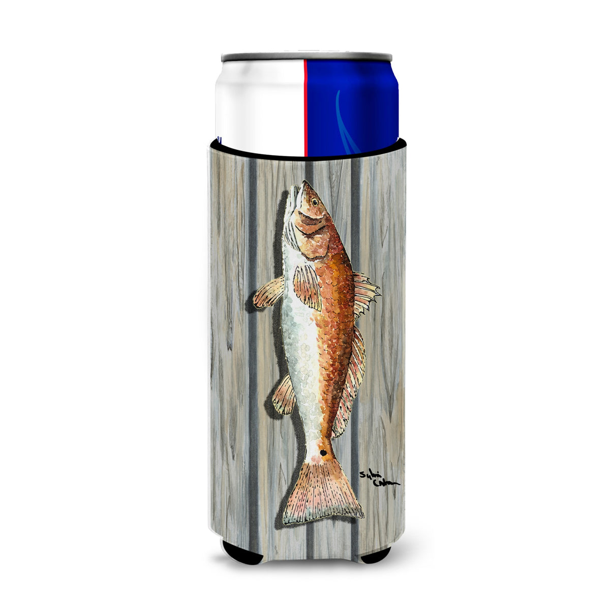 Fish Red Fish Ultra Beverage Insulators For Slim Cans 8489Muk