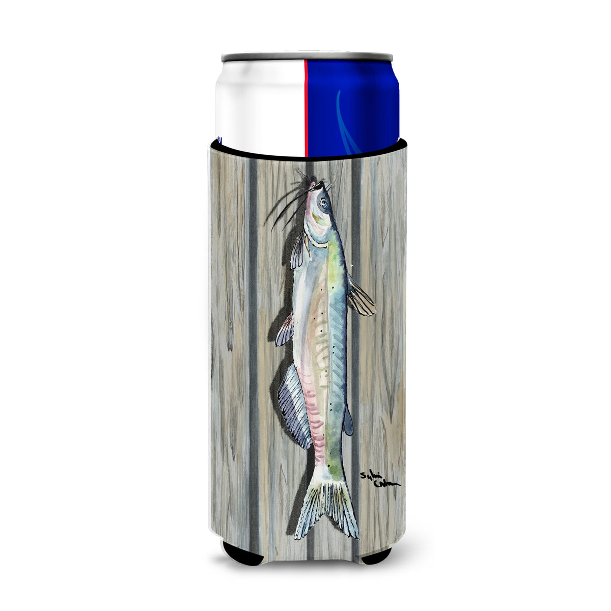 Fish Catfish Ultra Beverage Insulators For Slim Cans 8492Muk