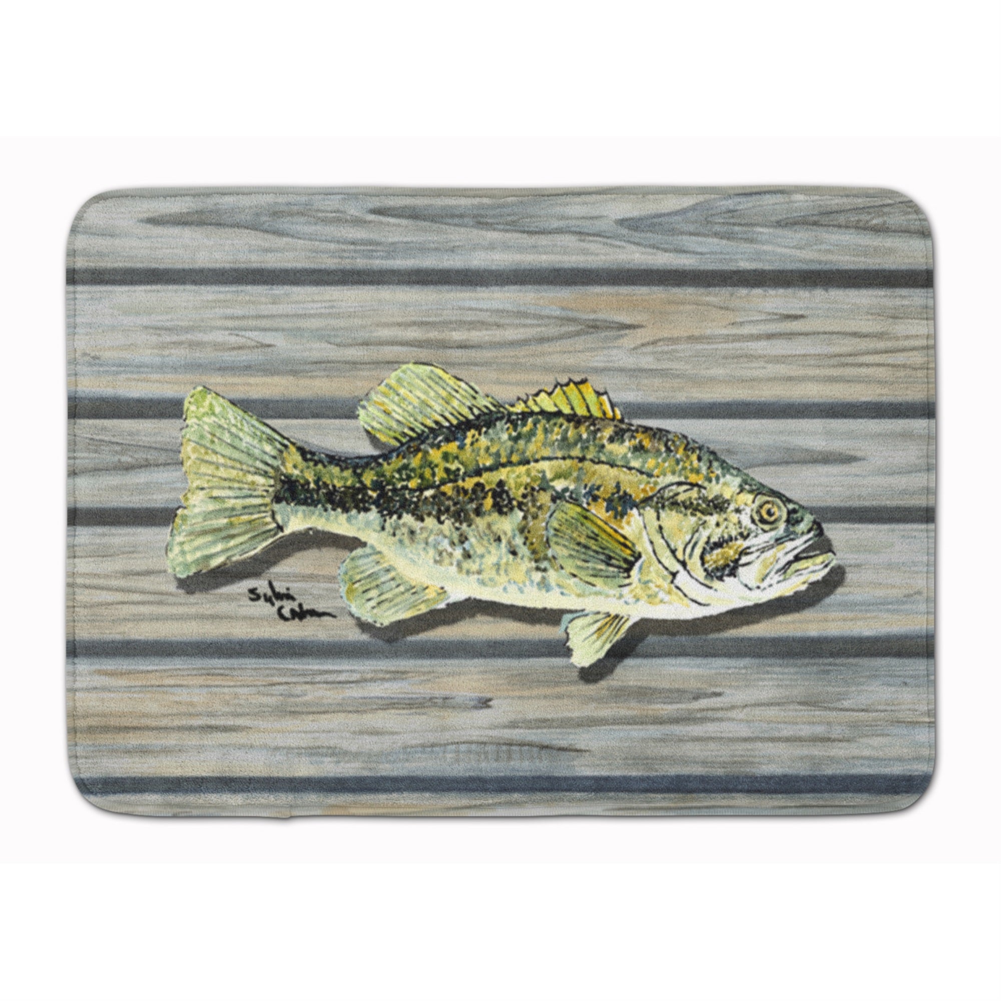 Caroline'S Treasures Fish Bass Small Mouth Floor Mat, 19 X 27, Multicolor