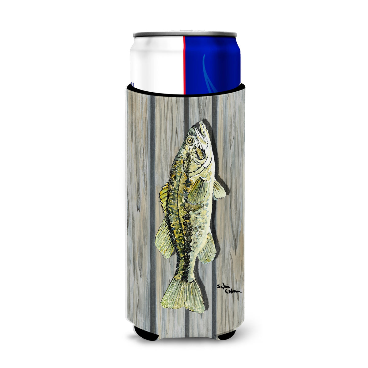 Fish Bass Ultra Beverage Insulators For Slim Cans 8493Muk