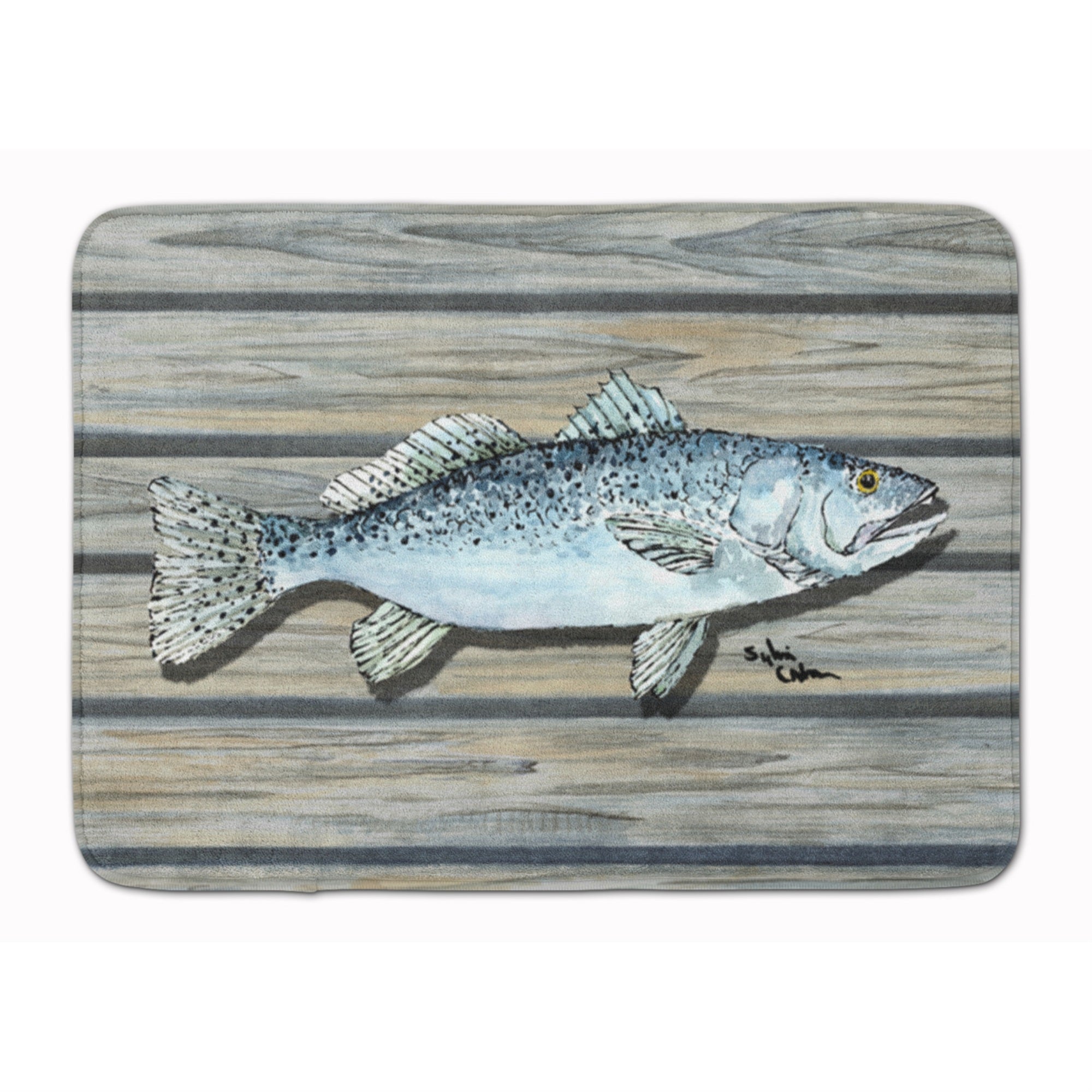 Caroline'S Treasures Fish Speckled Trout Floor Mat, 19 X 27, Multicolor