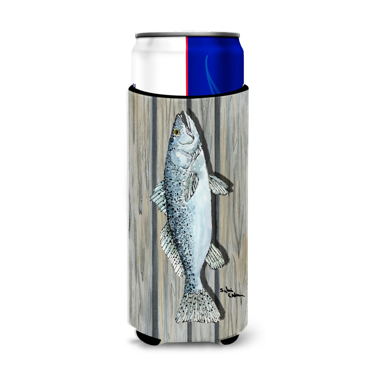 Fish Speckled Trout Ultra Beverage Insulators For Slim Cans 8494Muk