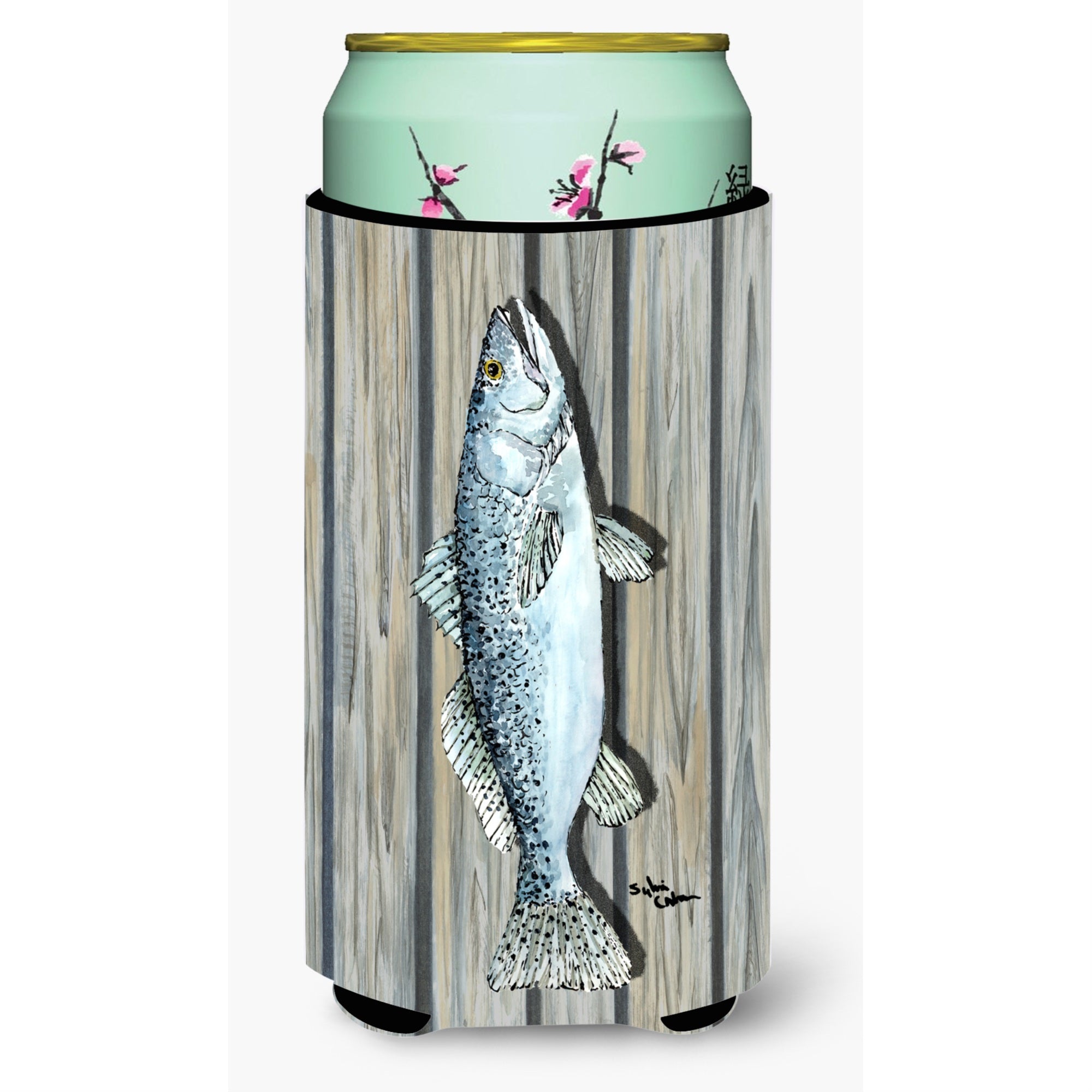 Fish Speckled Trout  Tall Boy Beverage Insulator Beverage Insulator Hugger