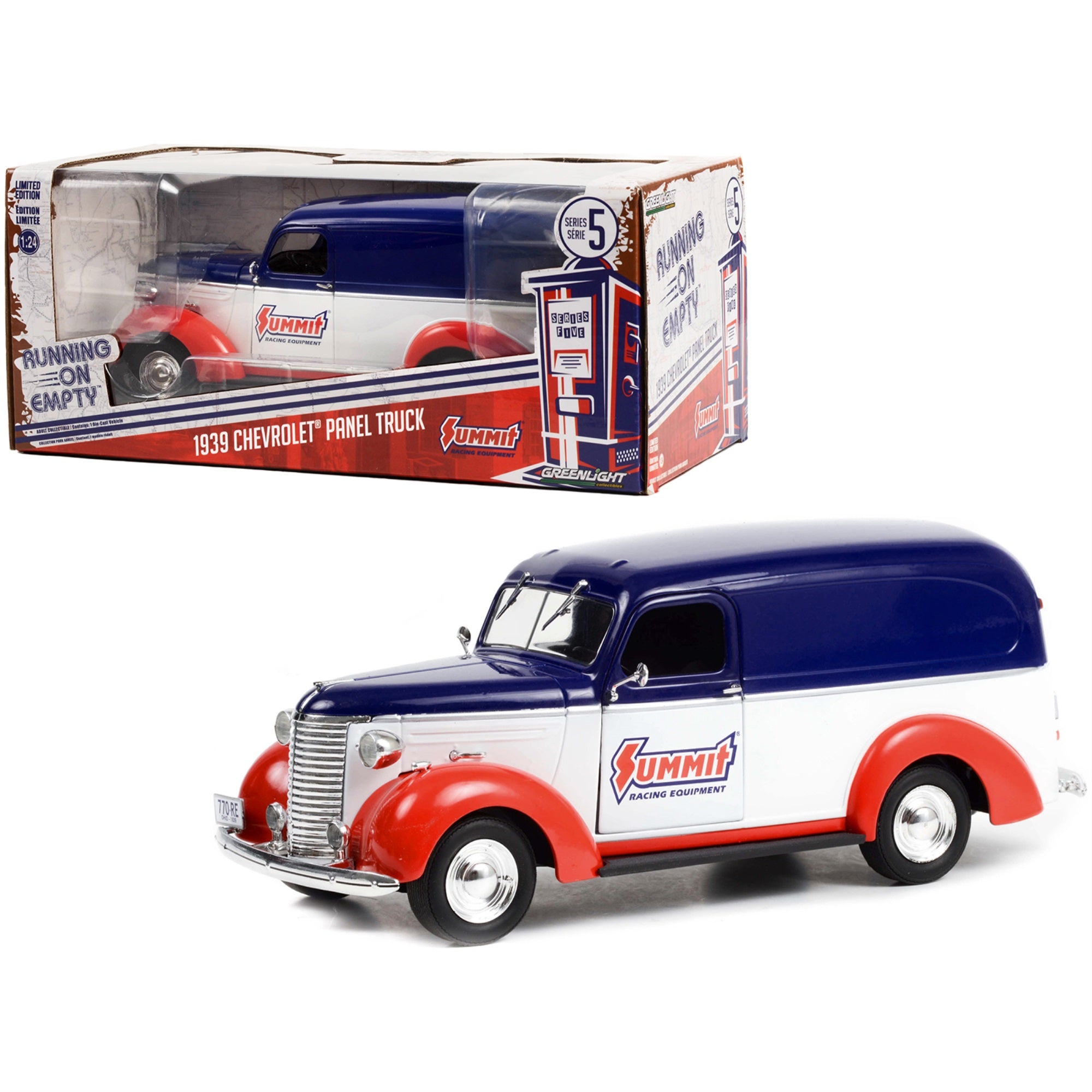 1939 Chevrolet Panel Truck 'Summit Racing Equipment' 'Running On Empty' Series 5 1/24 Diecast Model By Greenlight
