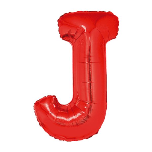 Balloon-Foil-Letter J-40″-Red