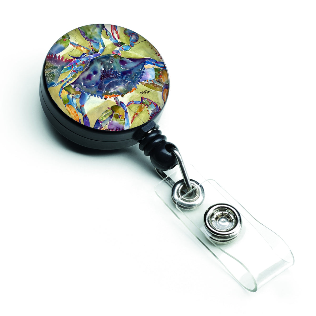 Caroline'S Treasures Crab All Over Retractable Badge Reel, Multicolor (8512Br)