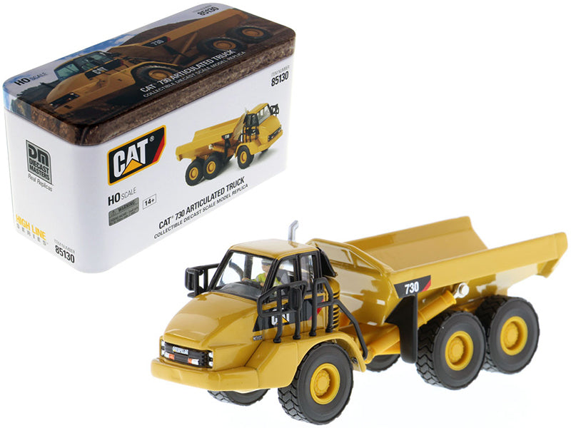 Cat Caterpillar 730 Articulated Dump Truck With Operator 'High Line' Series 1/87 (Ho) Scale Diecast Model By Diecast Masters